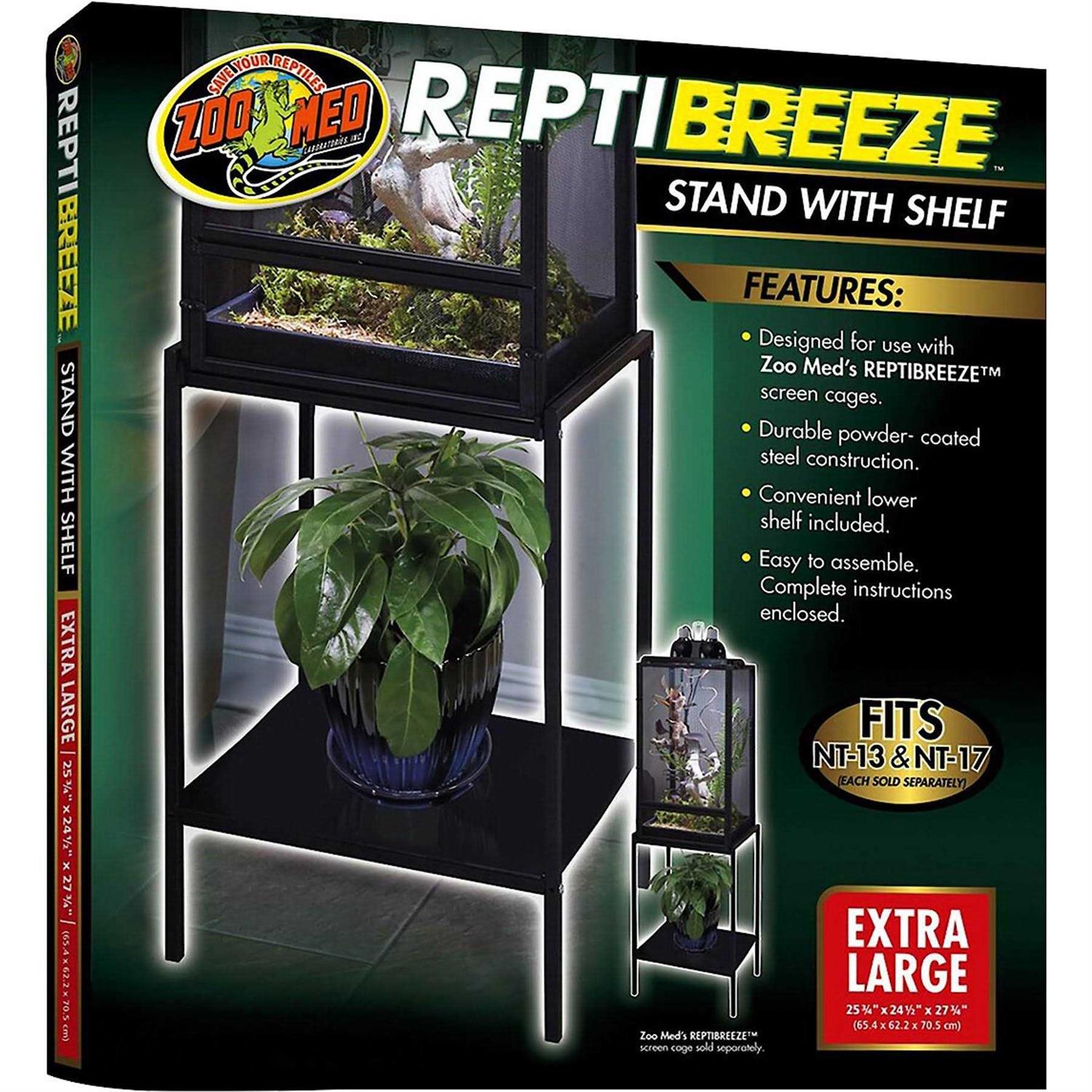 Zoo Med ReptiBreeze Stand with Shelf - Healthber