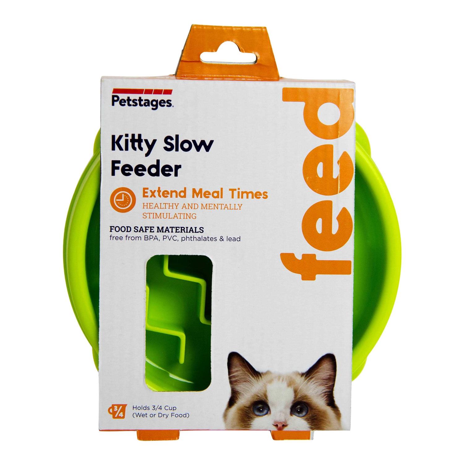 Petstages Kitty Slow Feeder Cat Bowl - Healthber