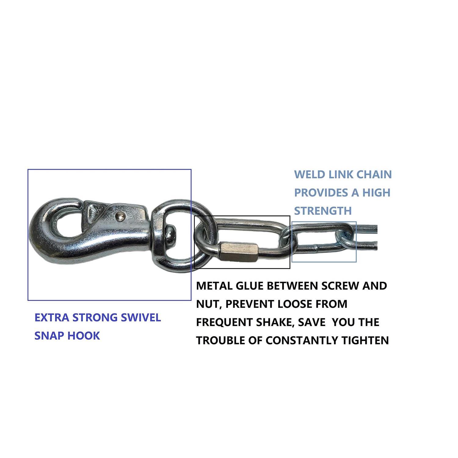 LIFSTAR Heavy Duty Dog Runner chain Dog Tie Out for Medium to Large Dogs - Healthber
