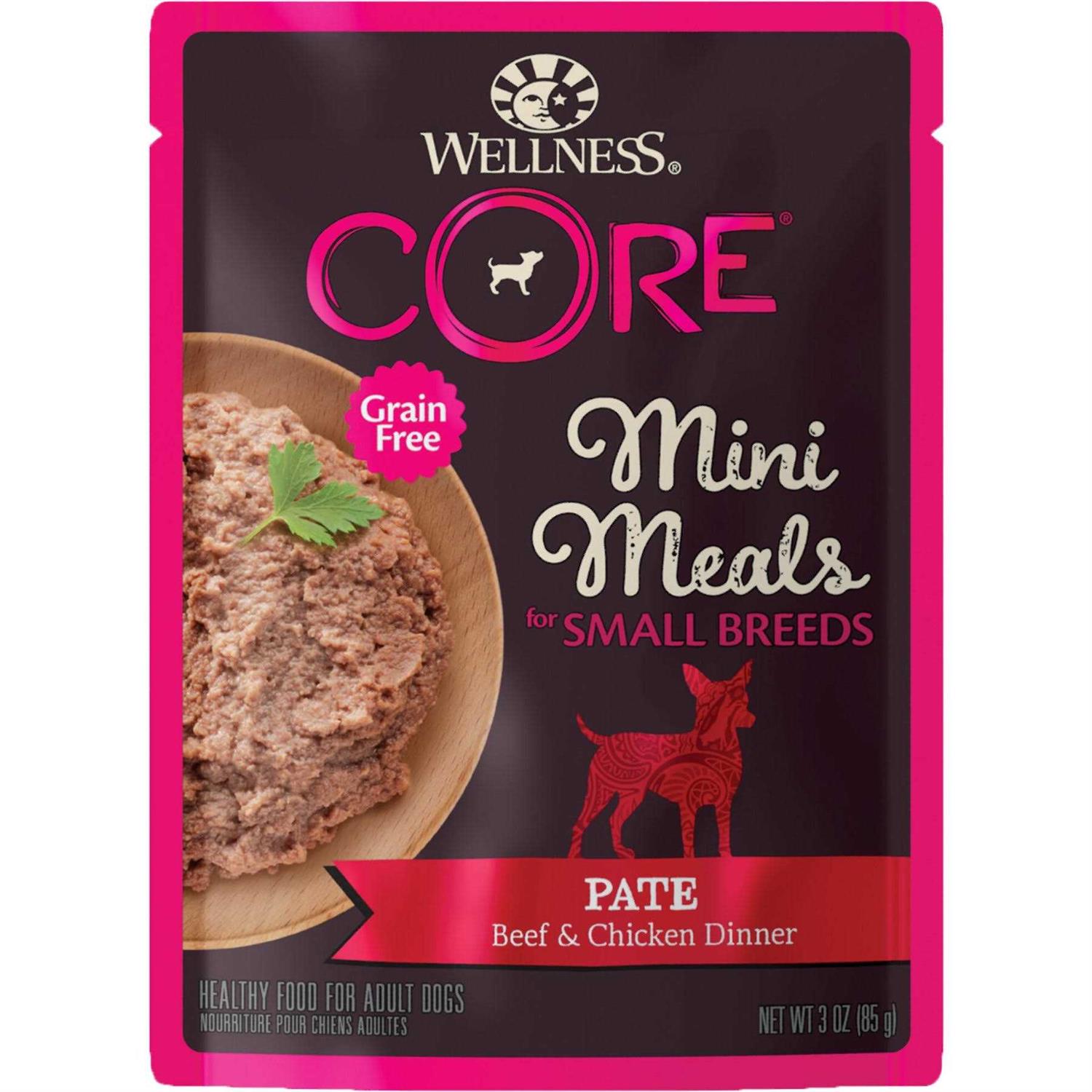 Wellness Core Natural Grain Free Small Breed Mini Meals Wet Dog Food - Healthber