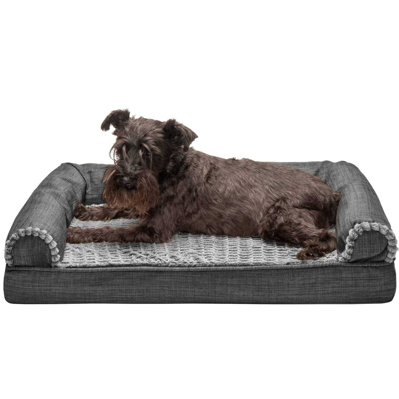 FurHaven Luxe Fur & Performance Linen Sofa Bed - Healthber