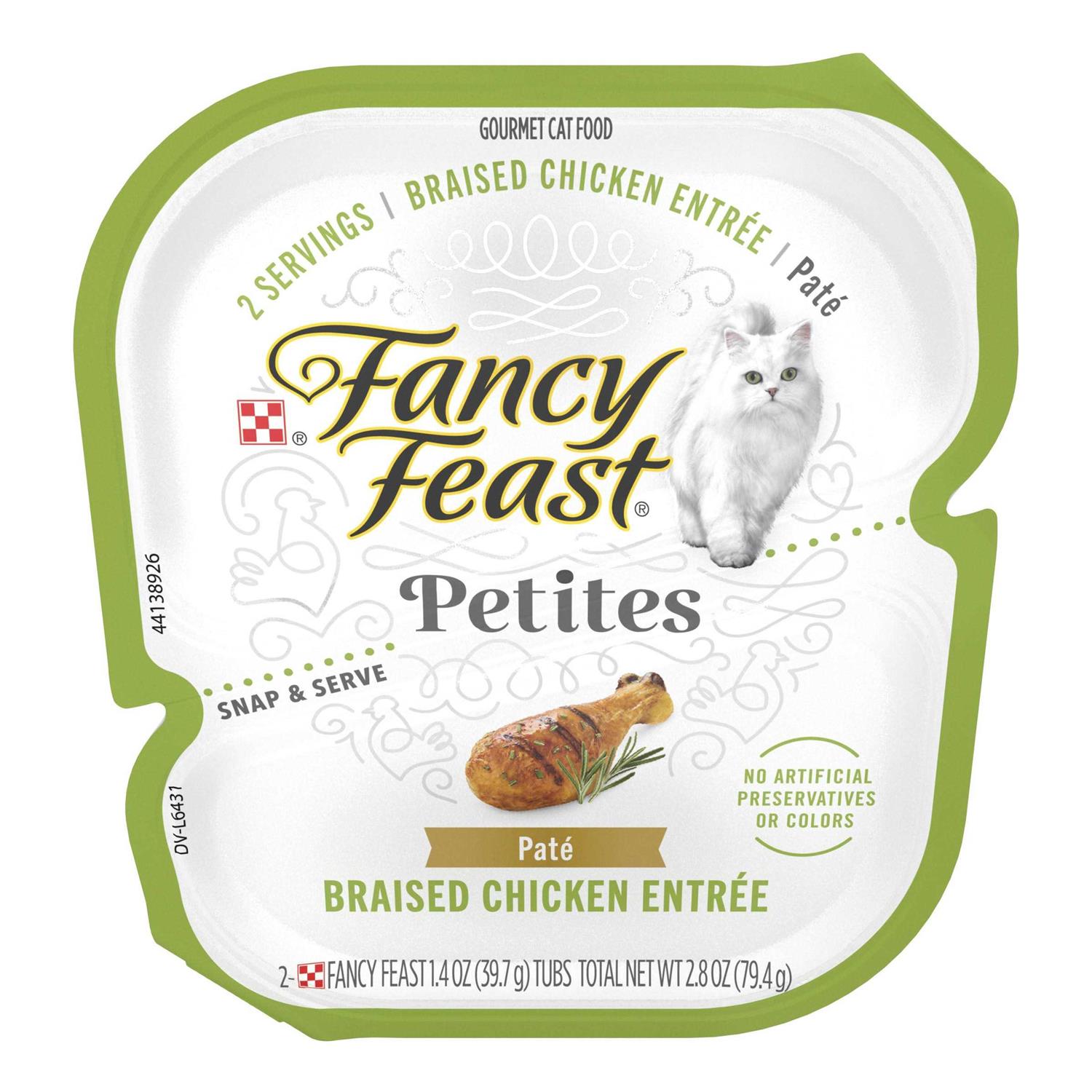 Fancy Feast Petites Pate Braised Chicken Entree Wet Cat Food - Healthber
