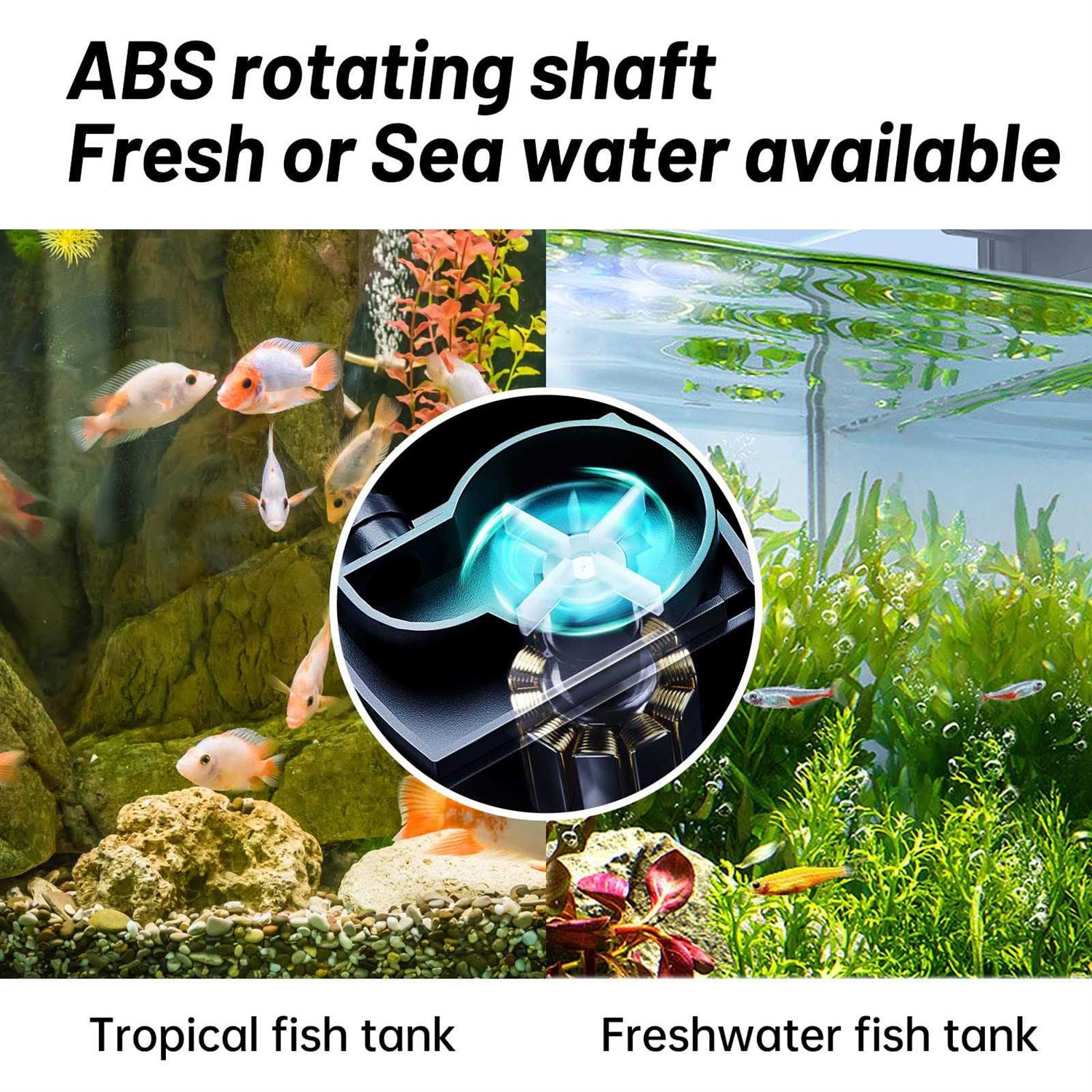 CHERLAM Aquarium Surface Protein Skimmer,3W Fish Tank Protein Skimmer,3 in 1 Aquarium Oil Skimmer for Sea and Fresh Water - Healthber