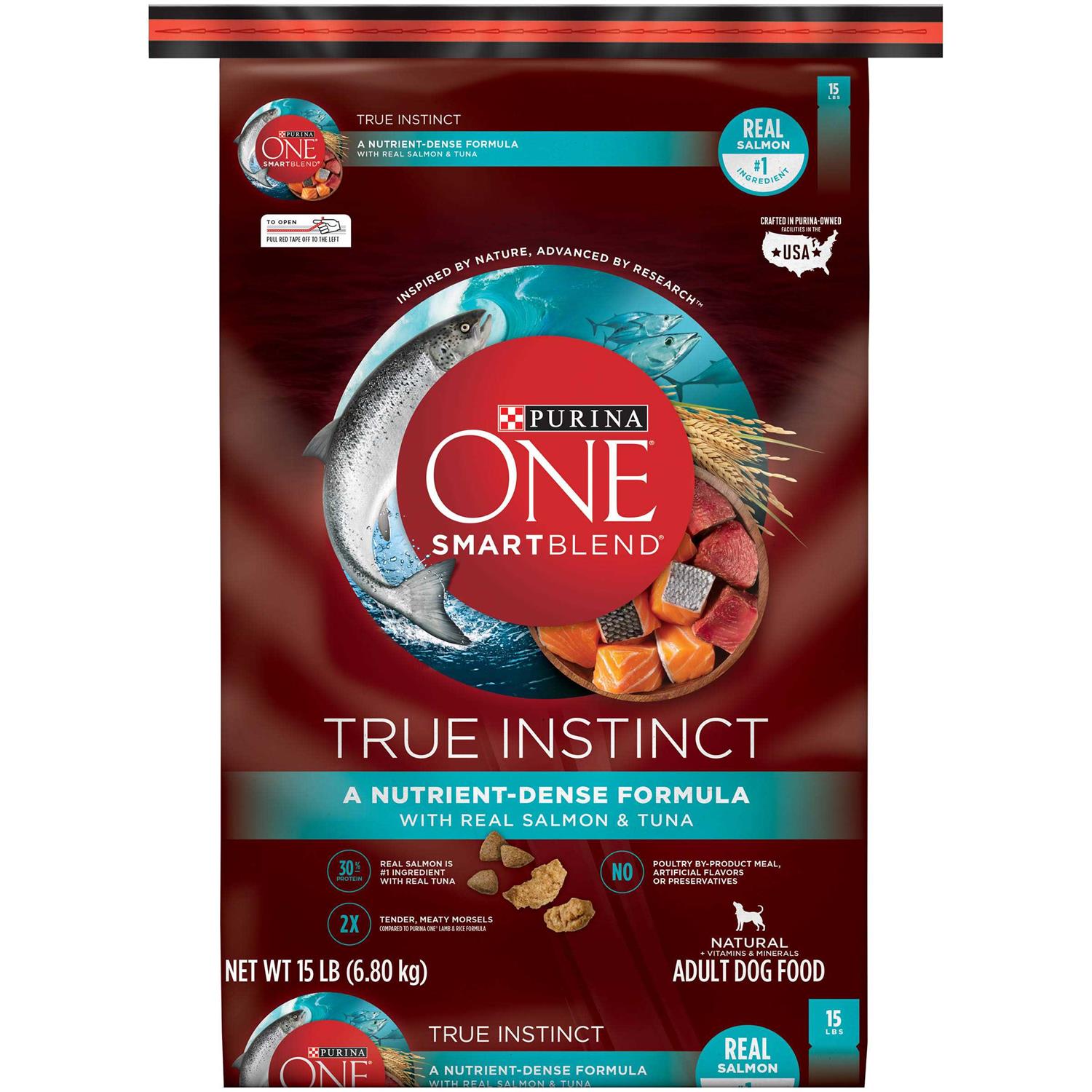 Purina ONE True Instinct with Real Salmon and Tuna Dry Dog Food - Healthber