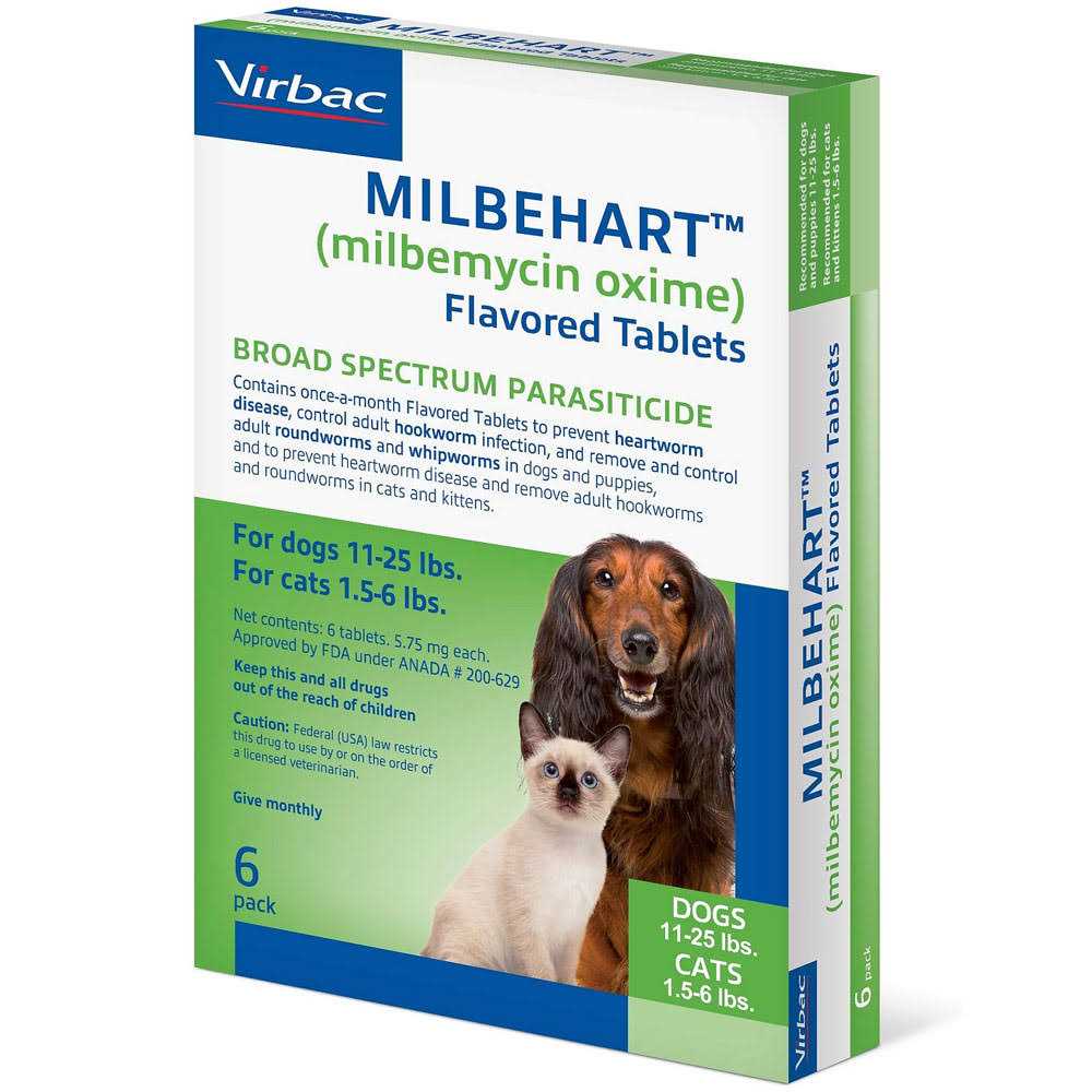 Milbehart Flavored Tablets for Dogs 11-25 lbs - Healthber
