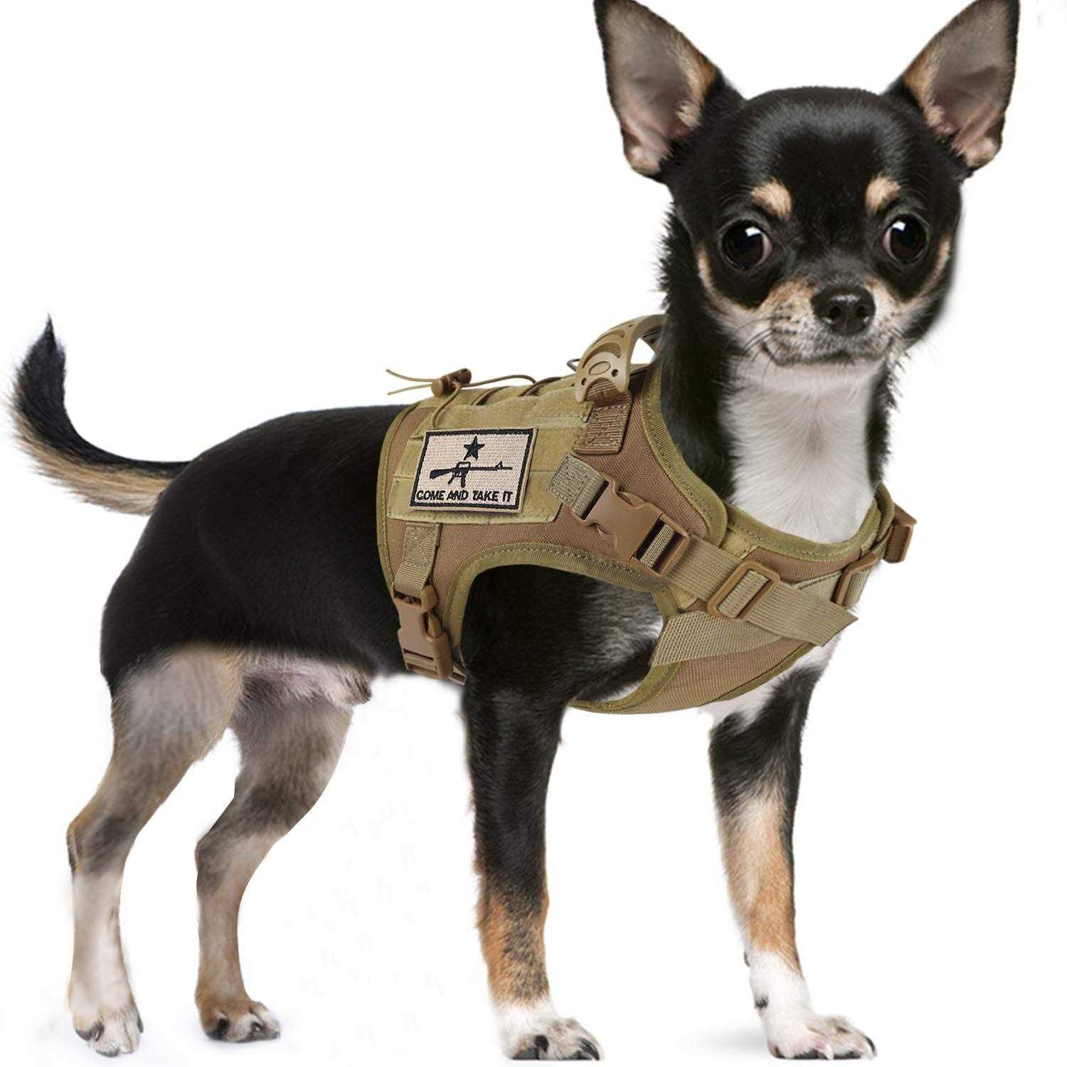 SALFSE Tactical Dog Training Harness Outdoor Working Vest Adjustable Military MOLLE Dog Vest Harness with Rubber Handle - Healthber