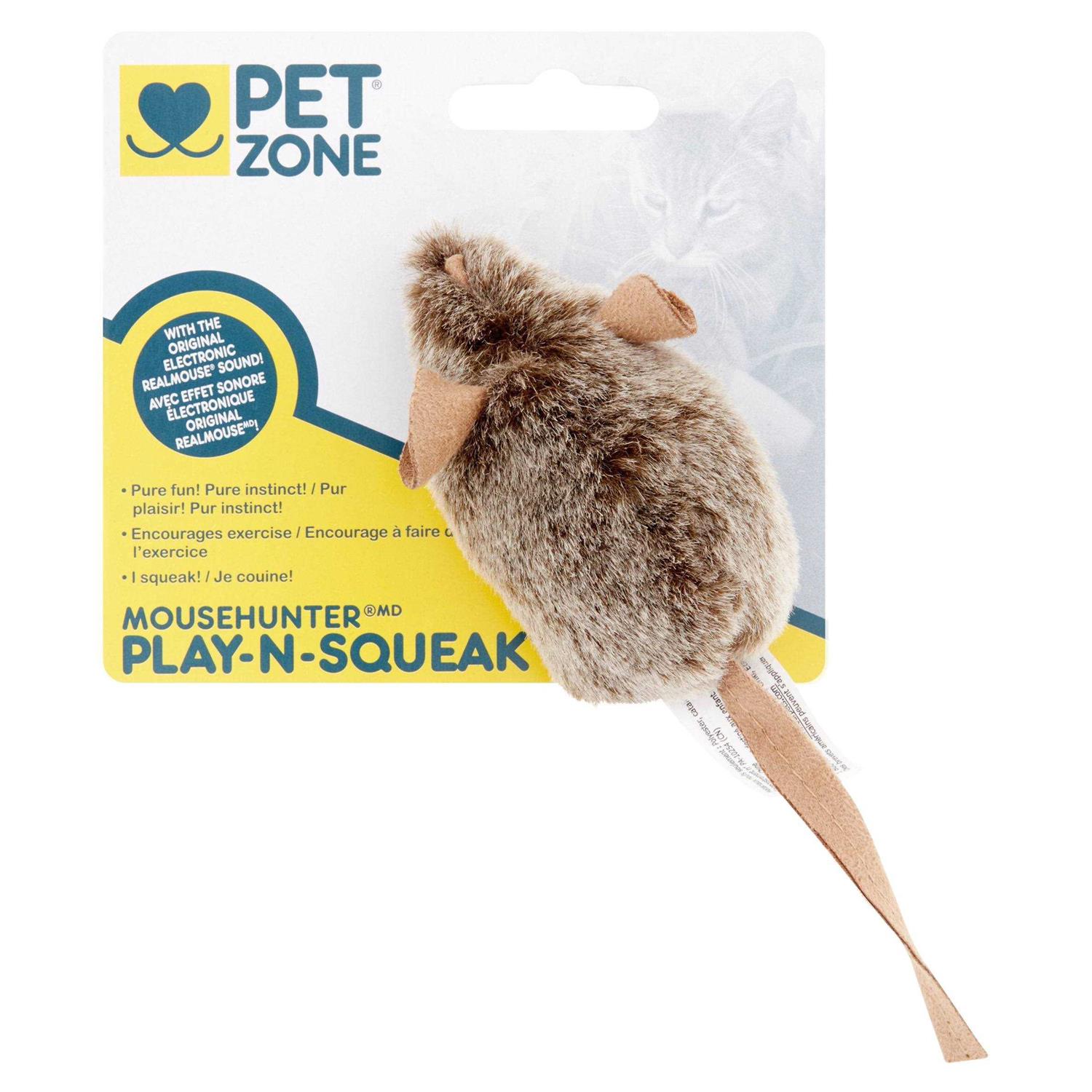 Pet Zone Play-N-Squeak Mouse Hunter Cat Toy SKU - Healthber