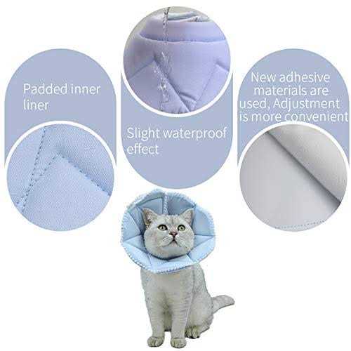 WZ PET Soft Cat Recovery Collar,Adjustable Dog Cat Cone,Dog Protective Cone Collar Surgery,for Cats and Puppy,Small - Healthber