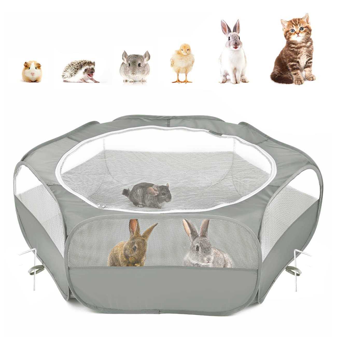 Pawaboo Small Animals Playpen Waterproof Small Pet Cage Tent with Zippered Cover - Healthber