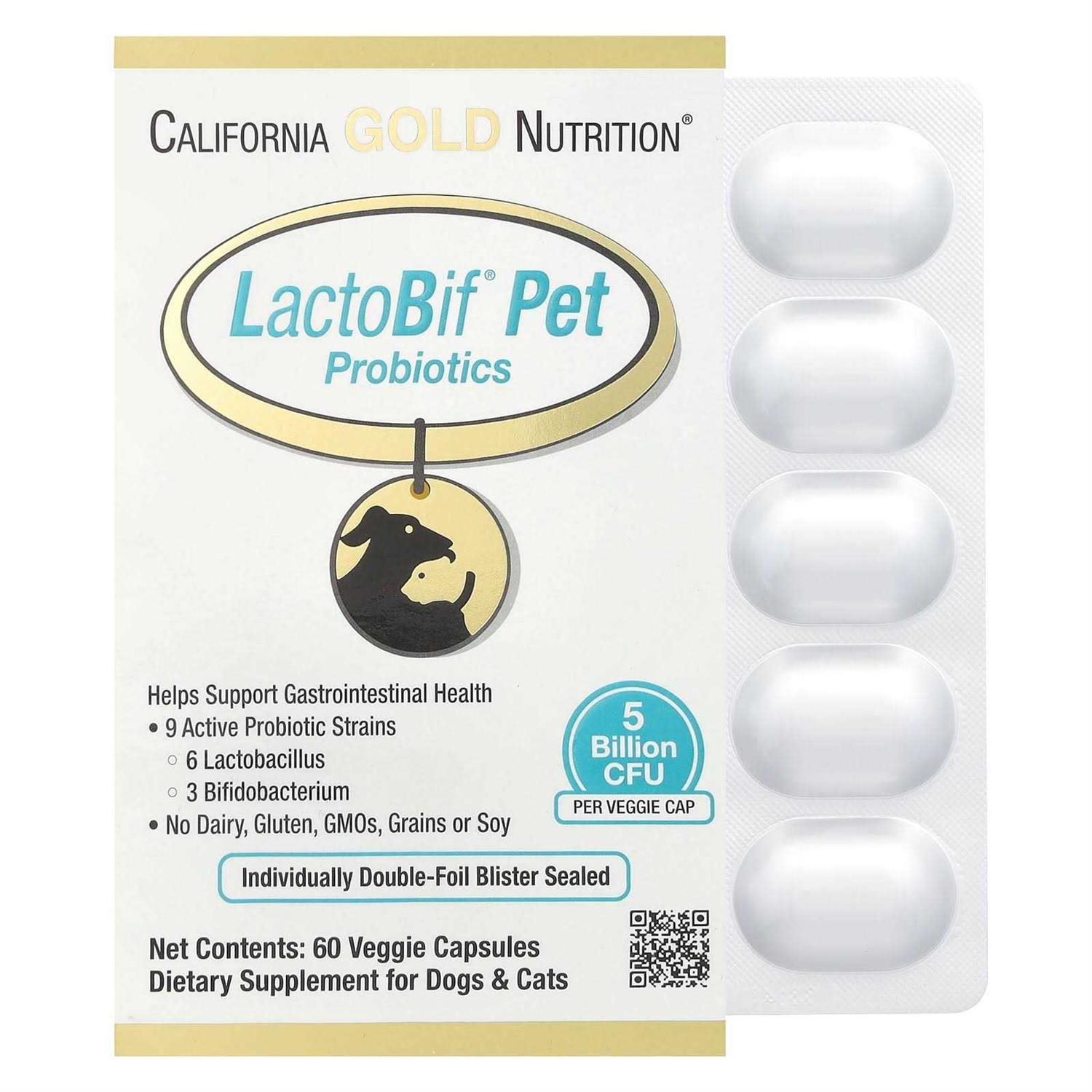 California Gold Nutrition LactoBif Pet Probiotics - Healthber