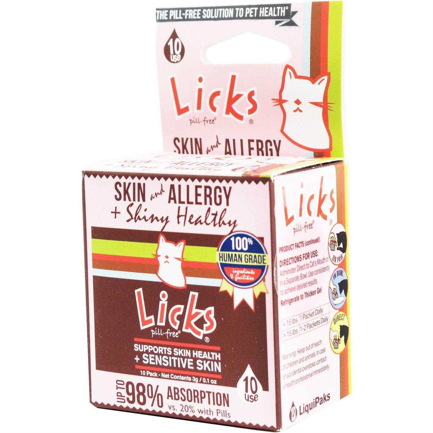 Licks Pill Free Cat Skin and Allergy Omega 3 Cat Allergy Relief - Healthber
