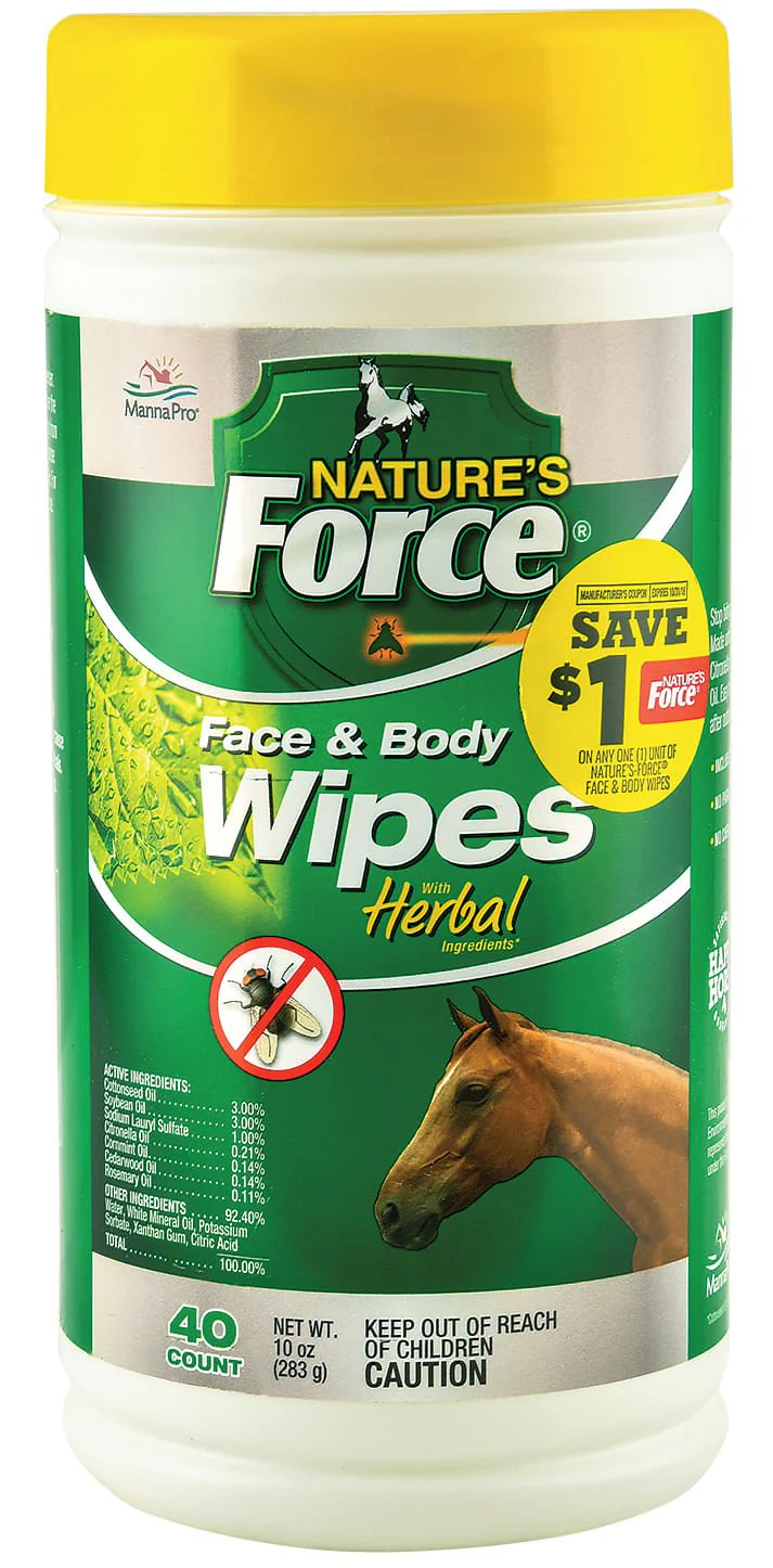 Nature's Force Face & Body Wipes, 40 count - Healthber