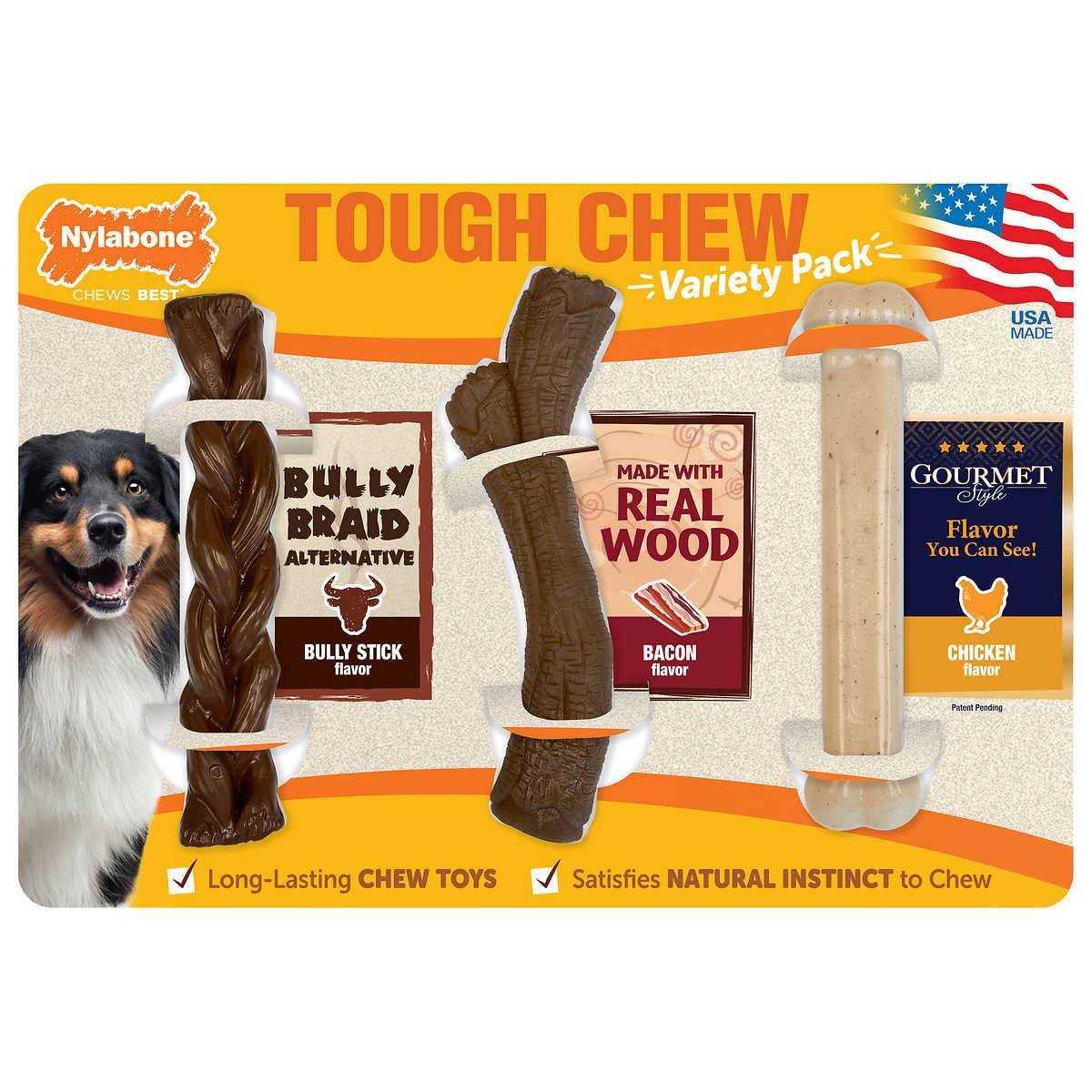 Nylabone Tough Dog Chew Variety Pack - Healthber