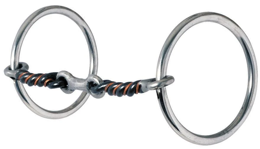 Reinsman Traditional Sweet and Sour Dog Bone Loose Ring Snaffle Bit - Healthber