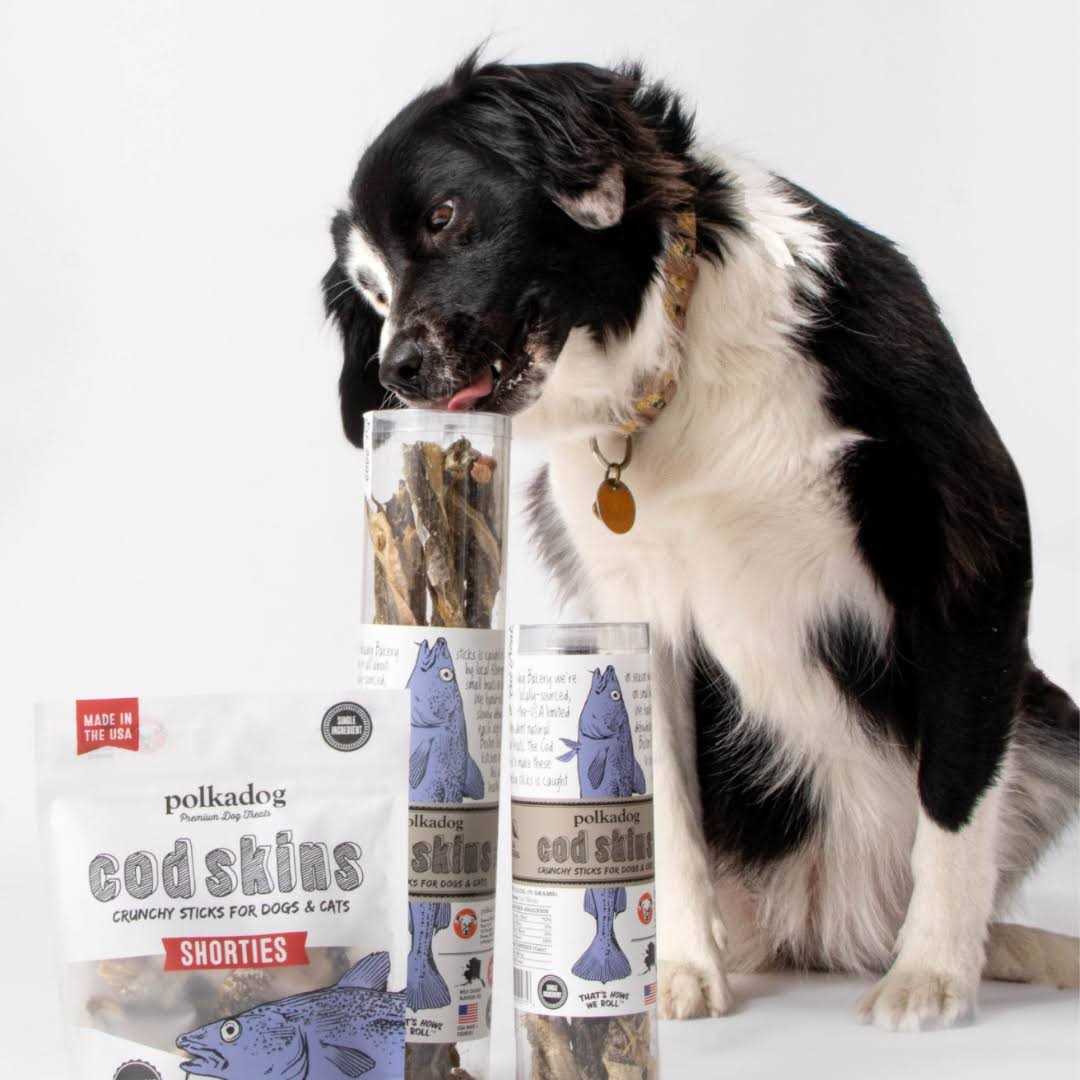 Polka Dog Bakery Cod Skins Crunchy Sticks for Dogs - Healthber