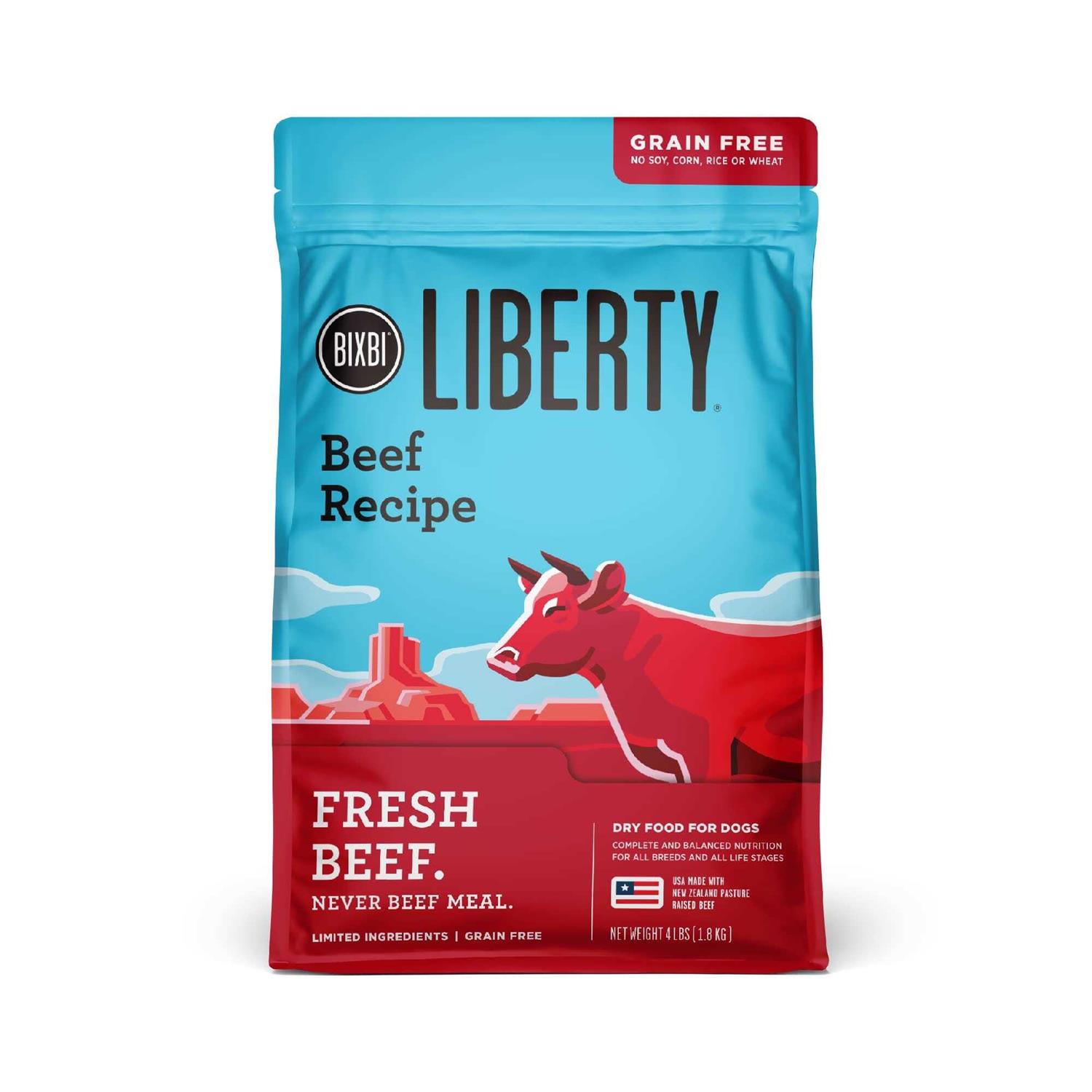 Bixbi Dog Liberty Grain Free Beef Dry Food - Healthber