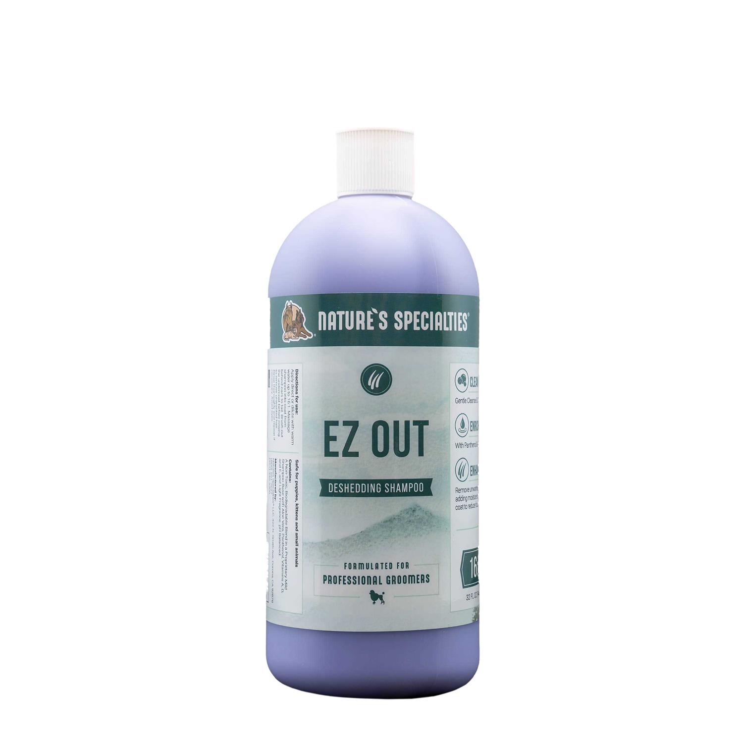Nature’s Specialties EZ Out Deshedding Shampoo for Dogs Cats - Healthber
