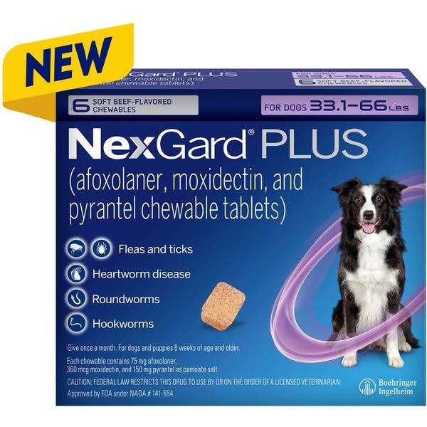 NexGard Plus Chewables for Dogs 8.1-17 lbs - Healthber