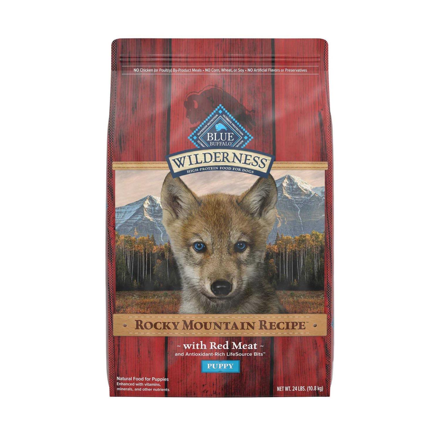 Blue Buffalo Wilderness Rocky Mountain Recipe High Protein Puppy Dry Dog Food - Healthber