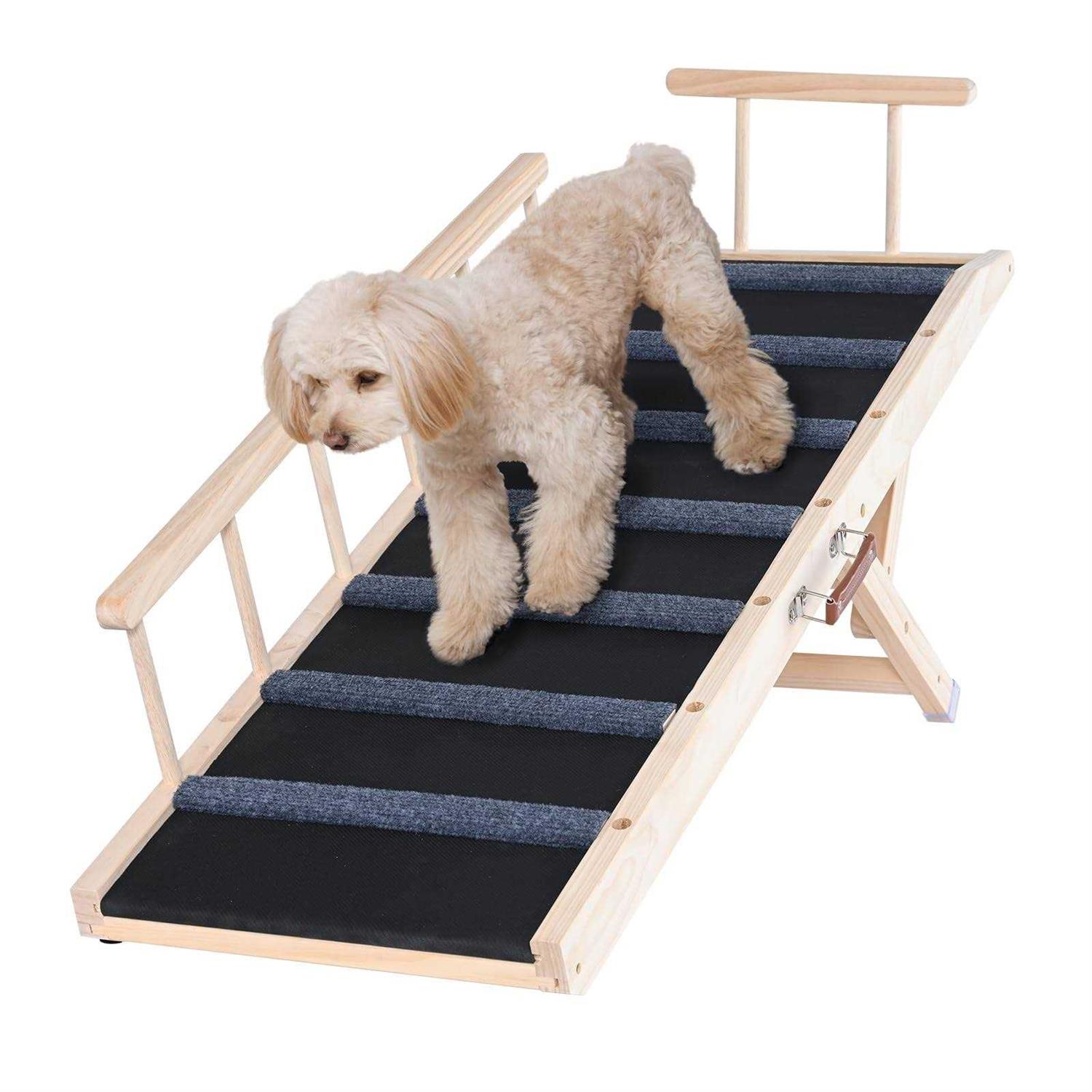 VEVOR Dog Ramp Folding Pet Ramp for Bed Adjustable Dog Ramp for Small - Healthber