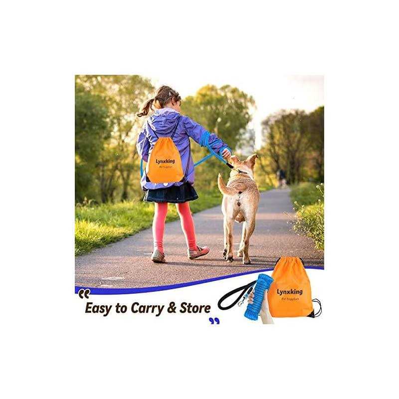 lynxking Check Cord Dog Leash Long Lead Training Tracking Line Comfortable Handle Heavy Duty Puppy Rope 10ft 15ft 30ft 50ft for Small Medium Large - Healthber