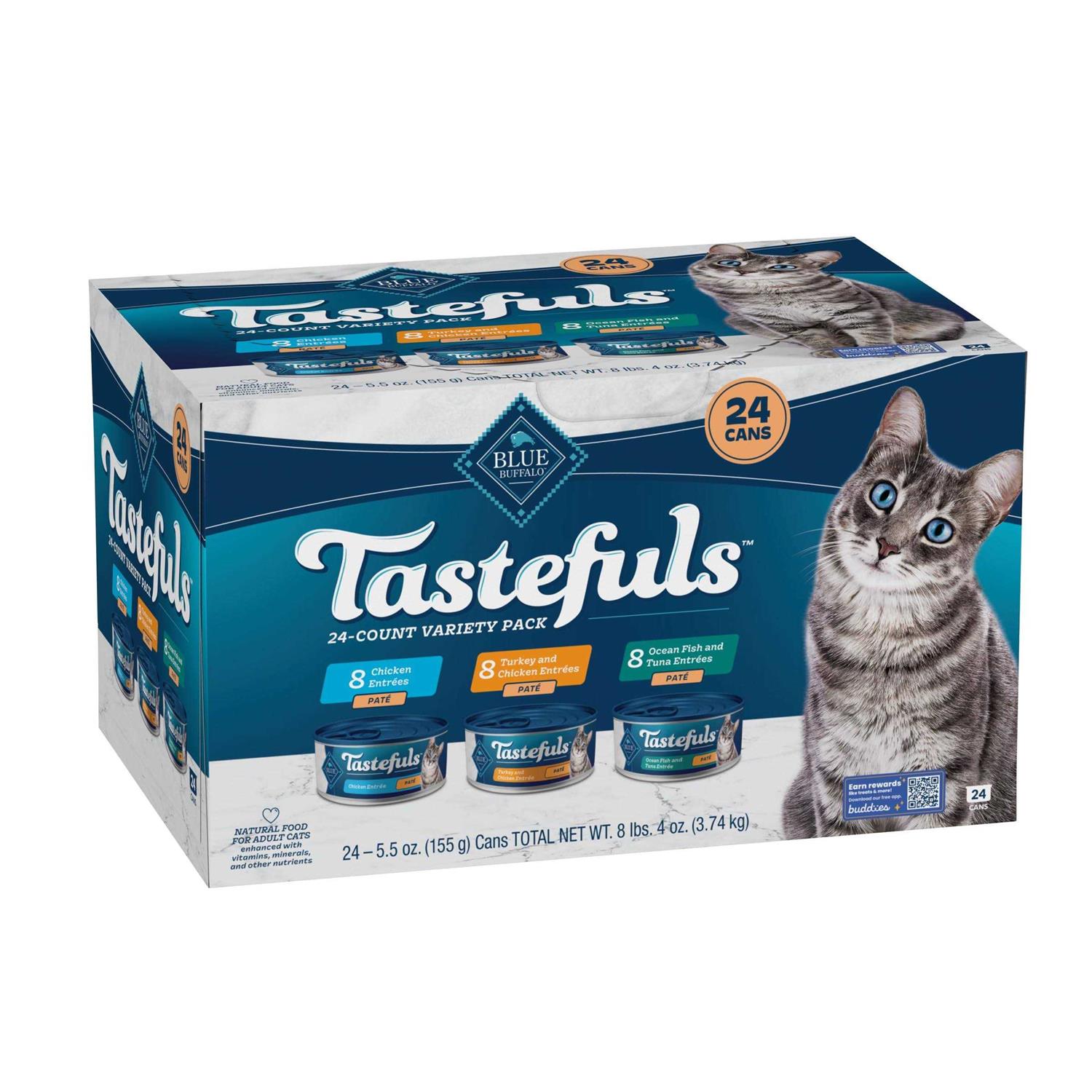 Blue Buffalo Tastefuls Pate Wet Cat Food Variety - Healthber
