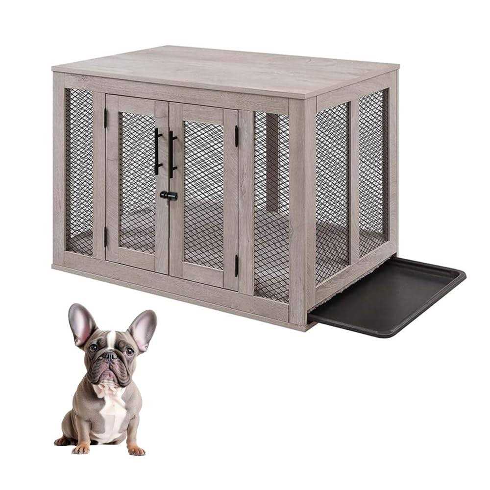 Unipaws Furniture Style Dog Crate with Tray - Healthber