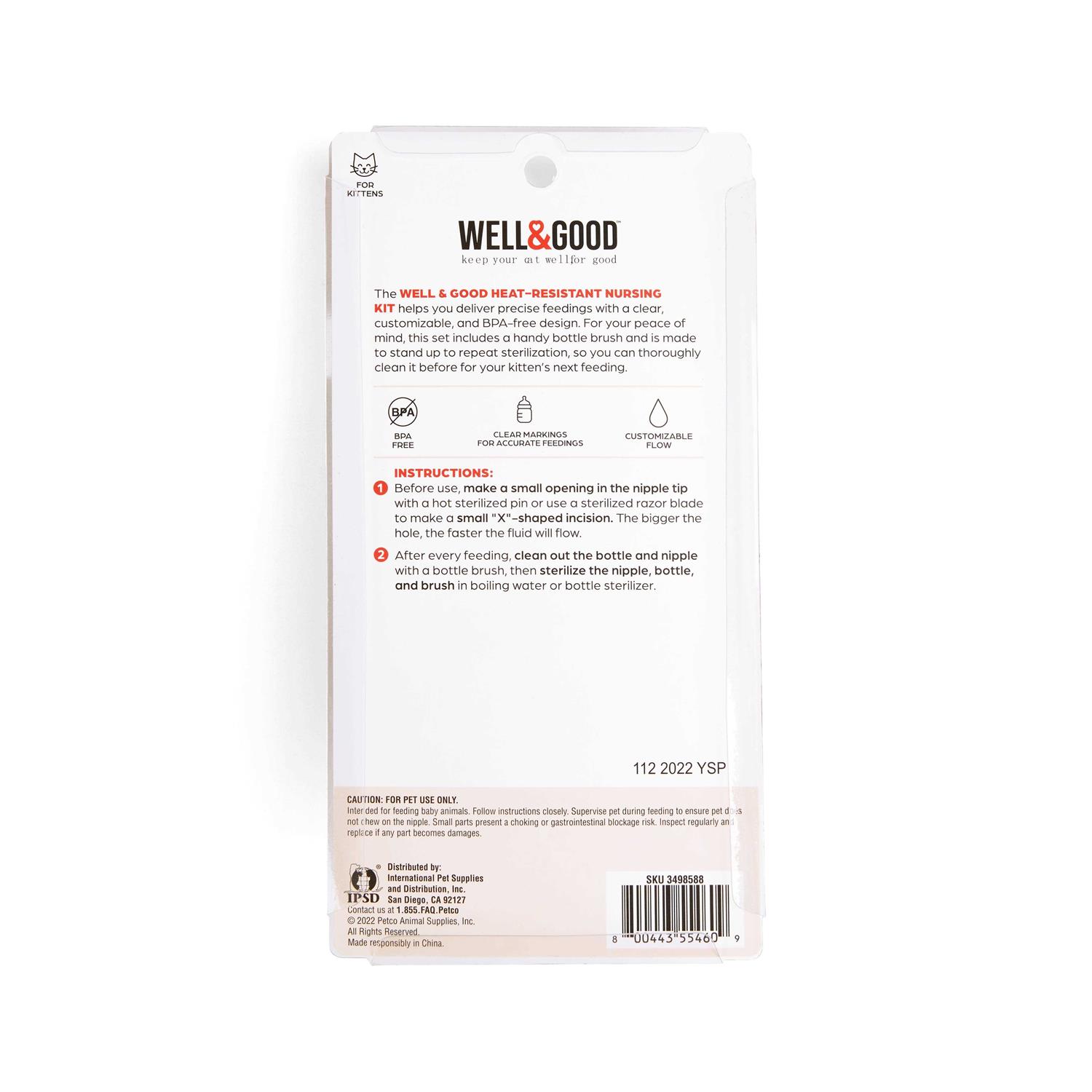 Well & Good Kitten Nursing Bottle Kit - Healthber