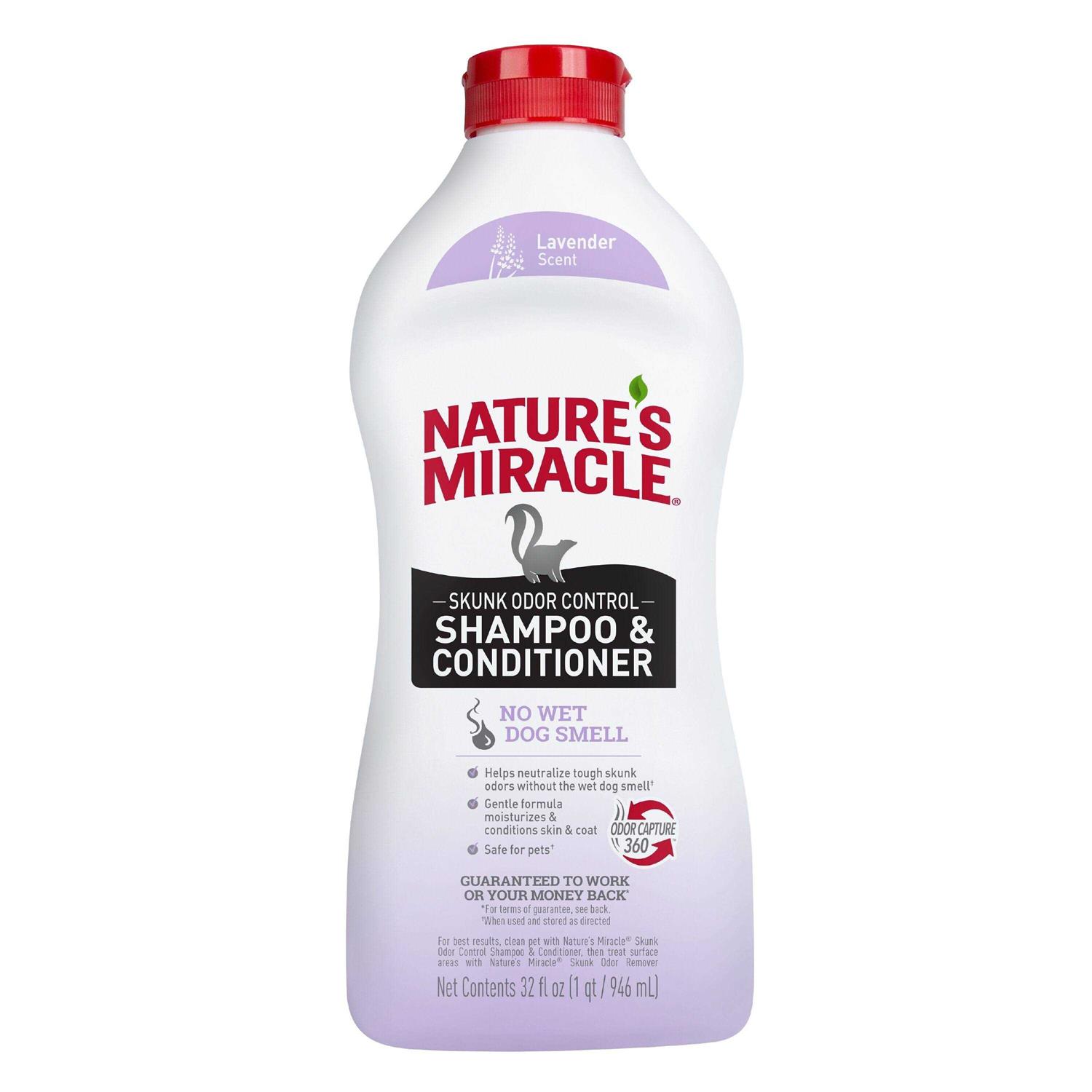 Nature’s Miracle Skunk Odor Control Shampoo & Conditioner Lavender Scent - Healthber