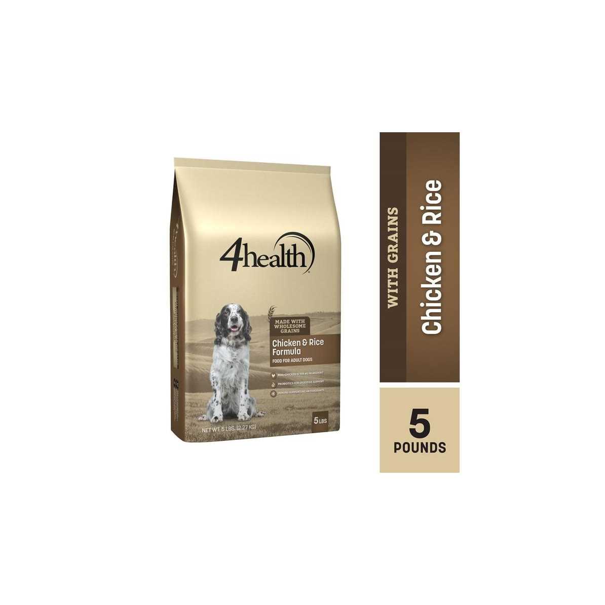 4health with Wholesome Grains Adult Chicken and Rice Formula Dry Dog Food - Healthber