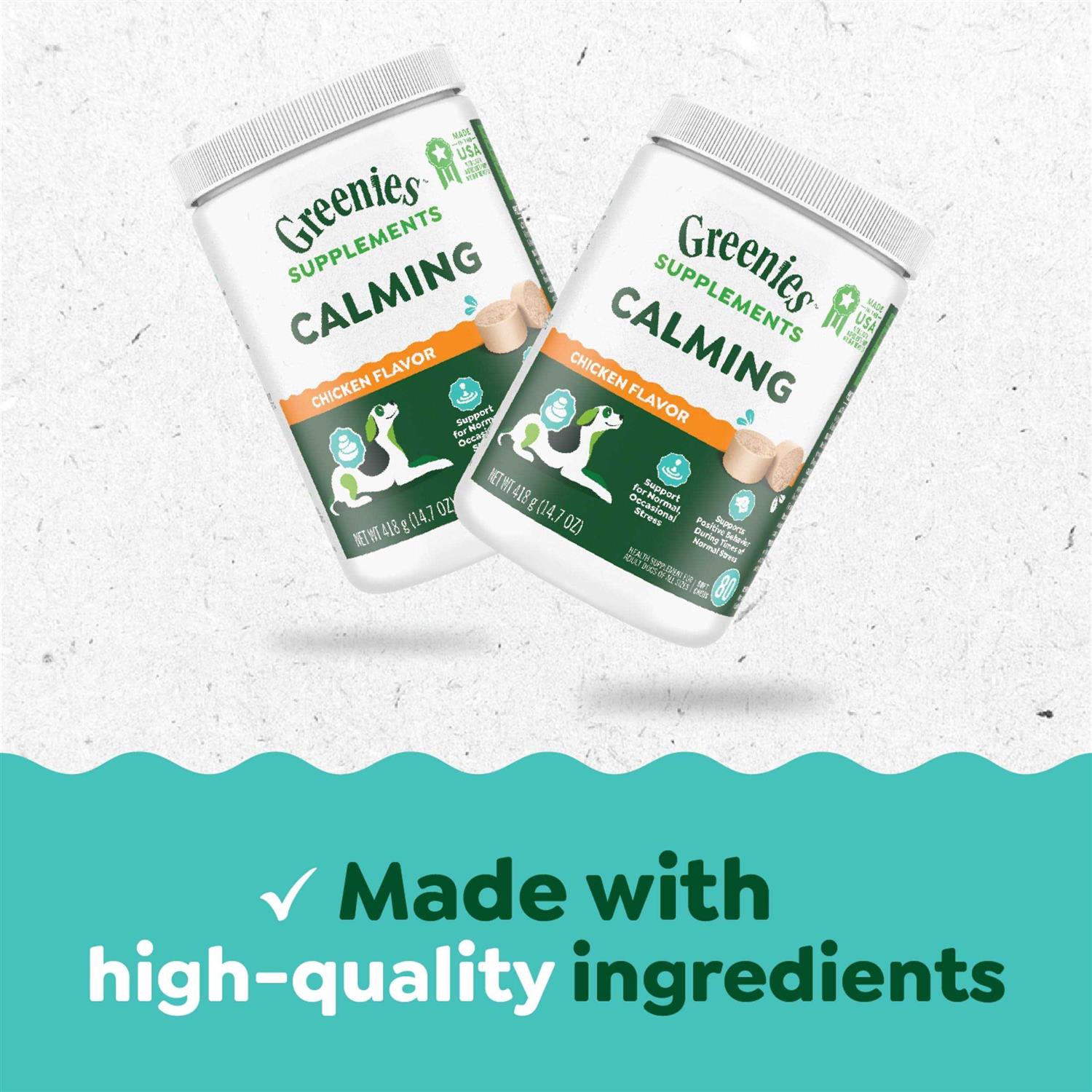 Greenies Supplements Calming Chews for Dogs Chicken Flavor - Healthber