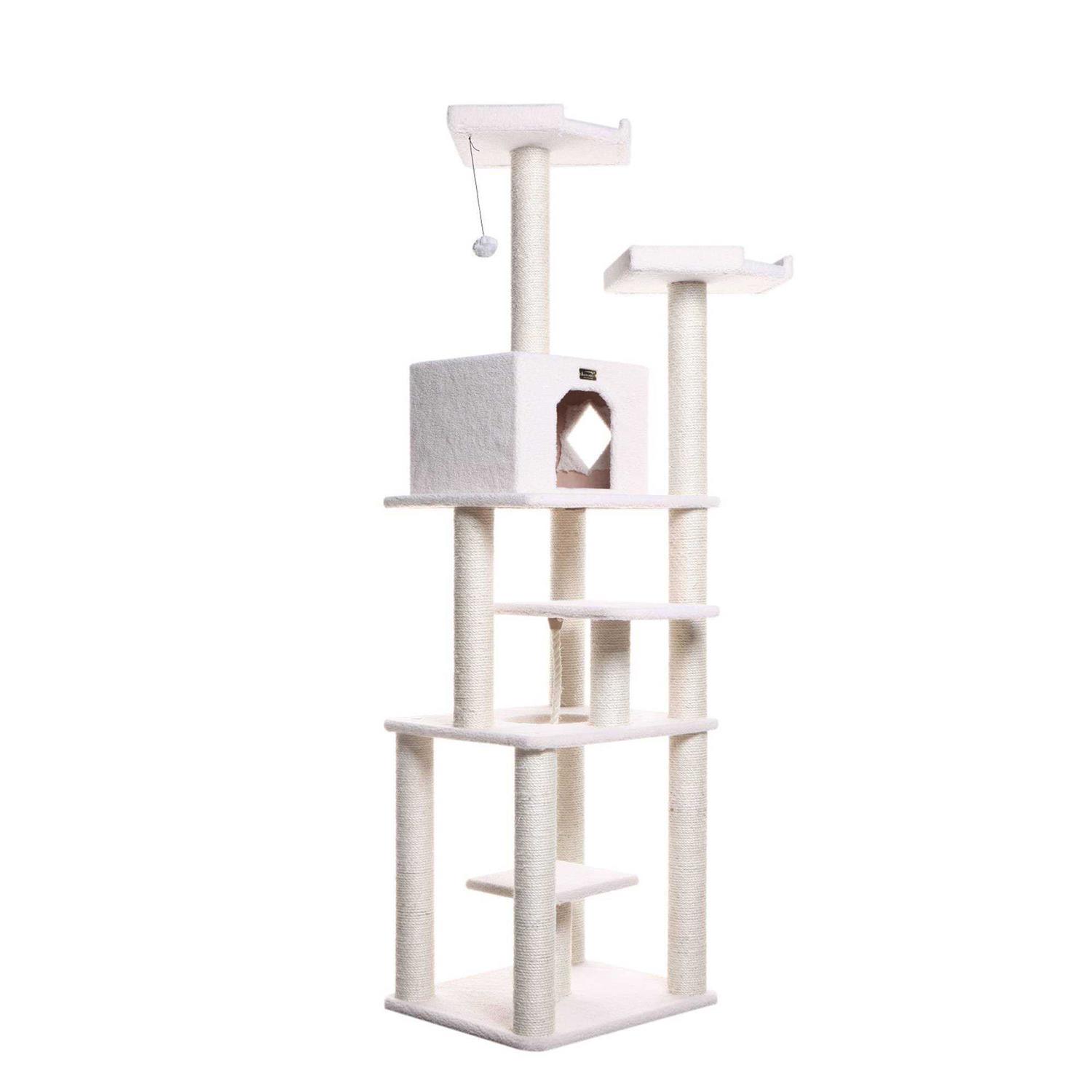 Armarkat B7801 Classic Real Wood Cat Tree In Ivory - Healthber
