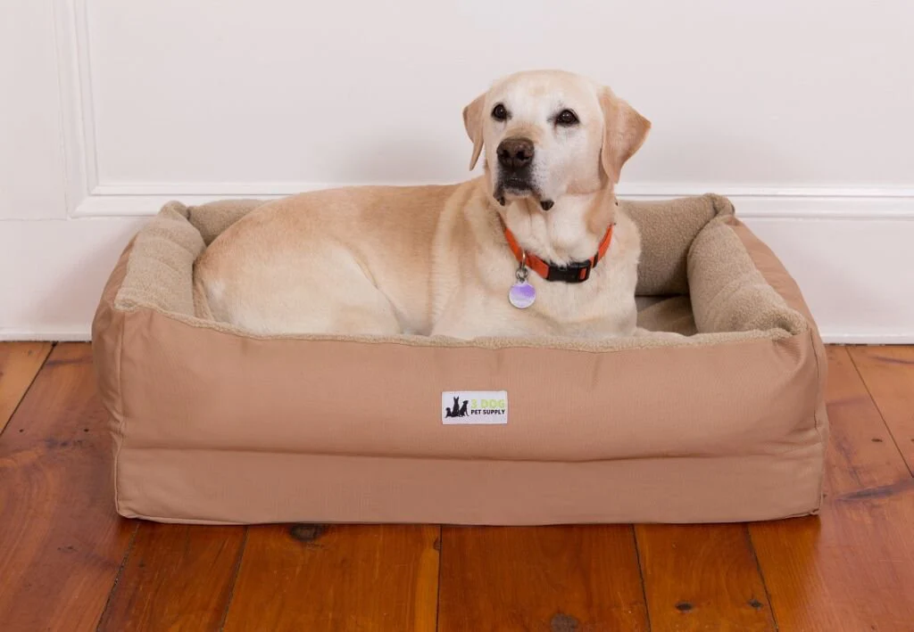 EZ-Wash Fleece Lounger Memory Foam Dog Bed, Large - Healthber