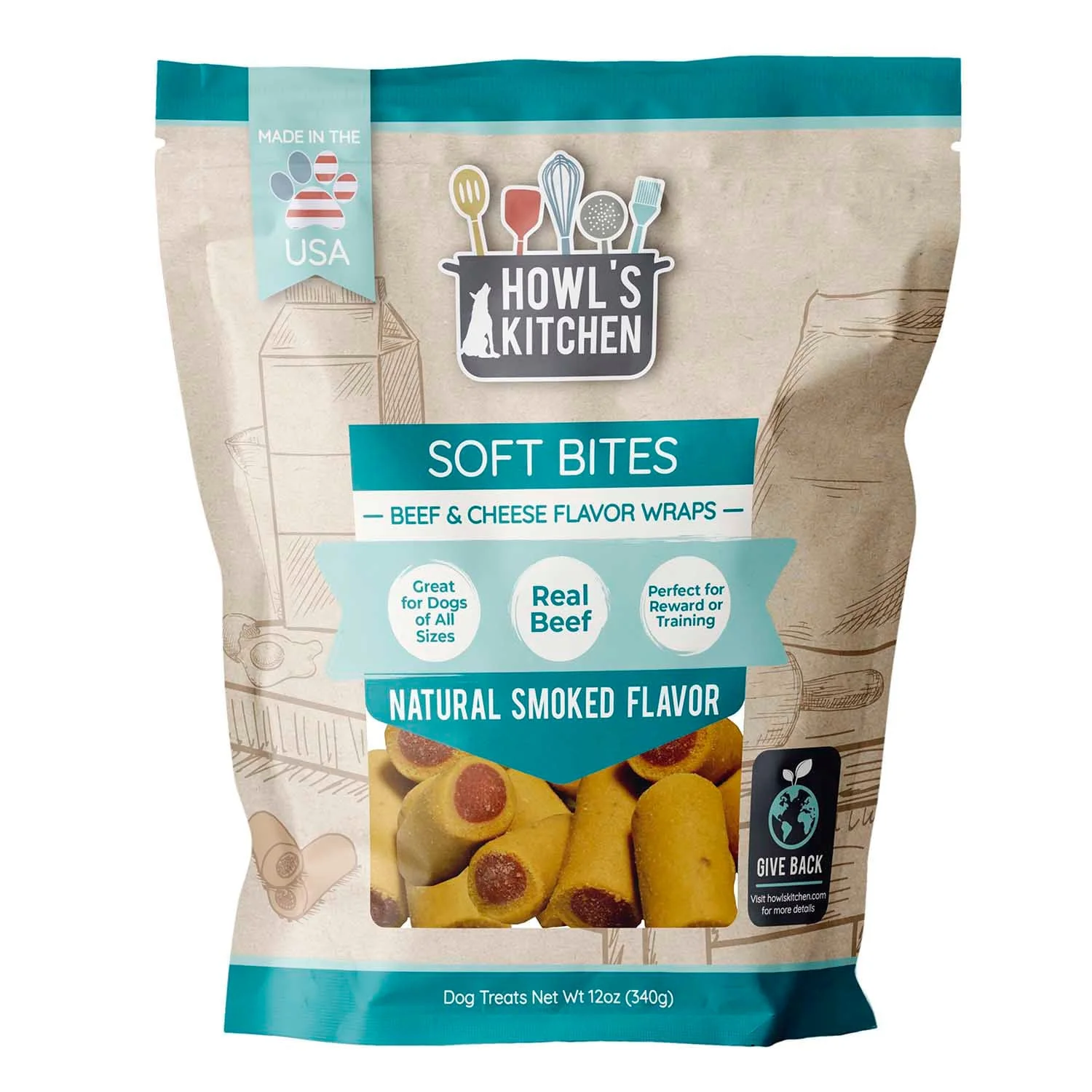 Howl's Kitchen Beef & Cheese Wraps, 12oz - Healthber