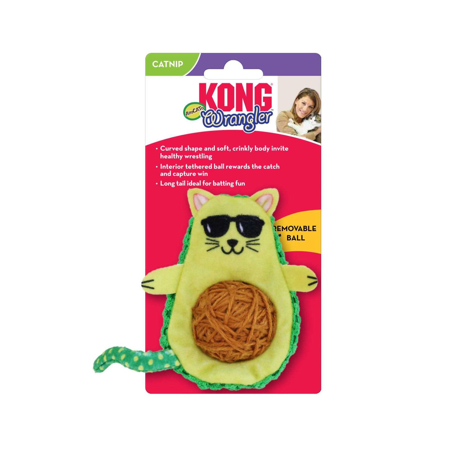 KONG Wrangler AvoCATo Cat Toy - Healthber