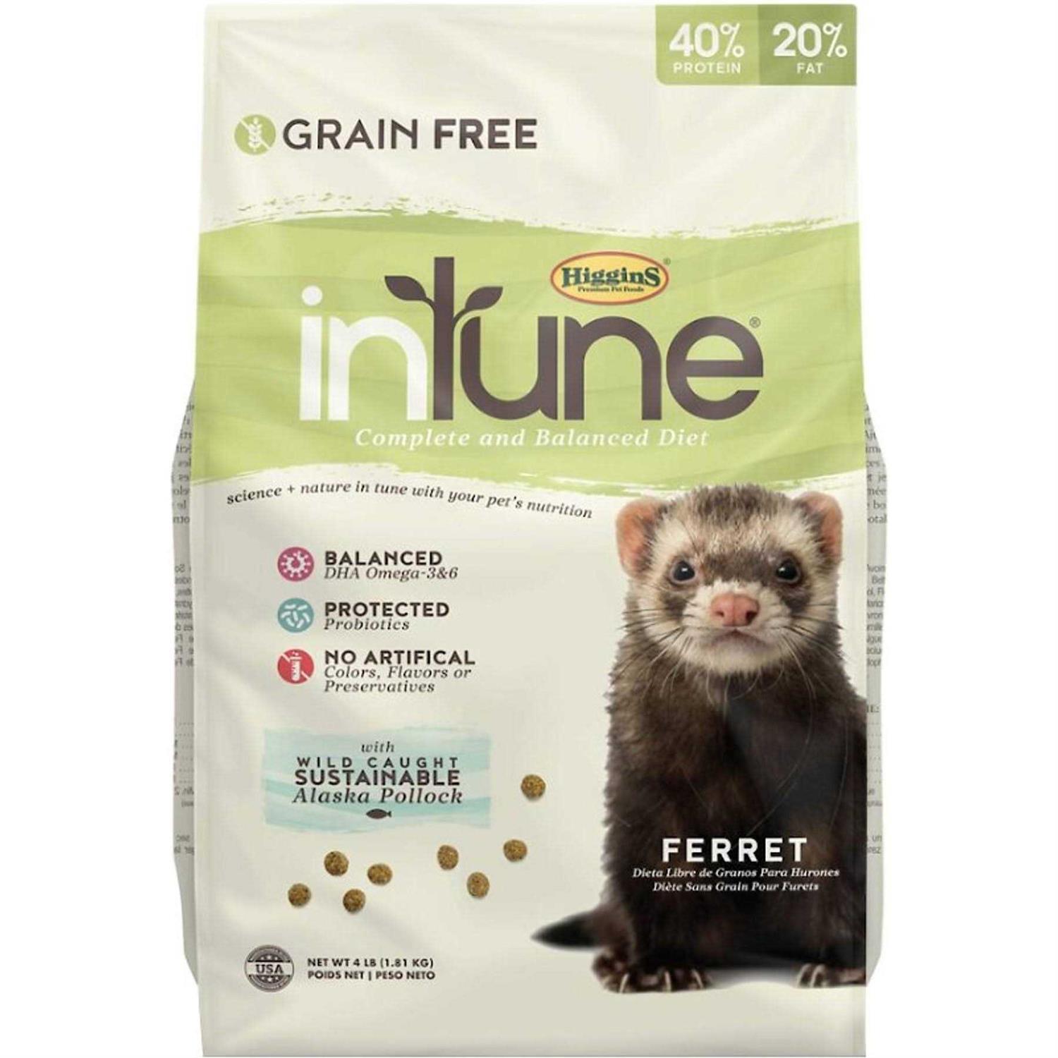 Higgins inTune Complete & Balanced Diet Grain-Free Ferret Food - Healthber
