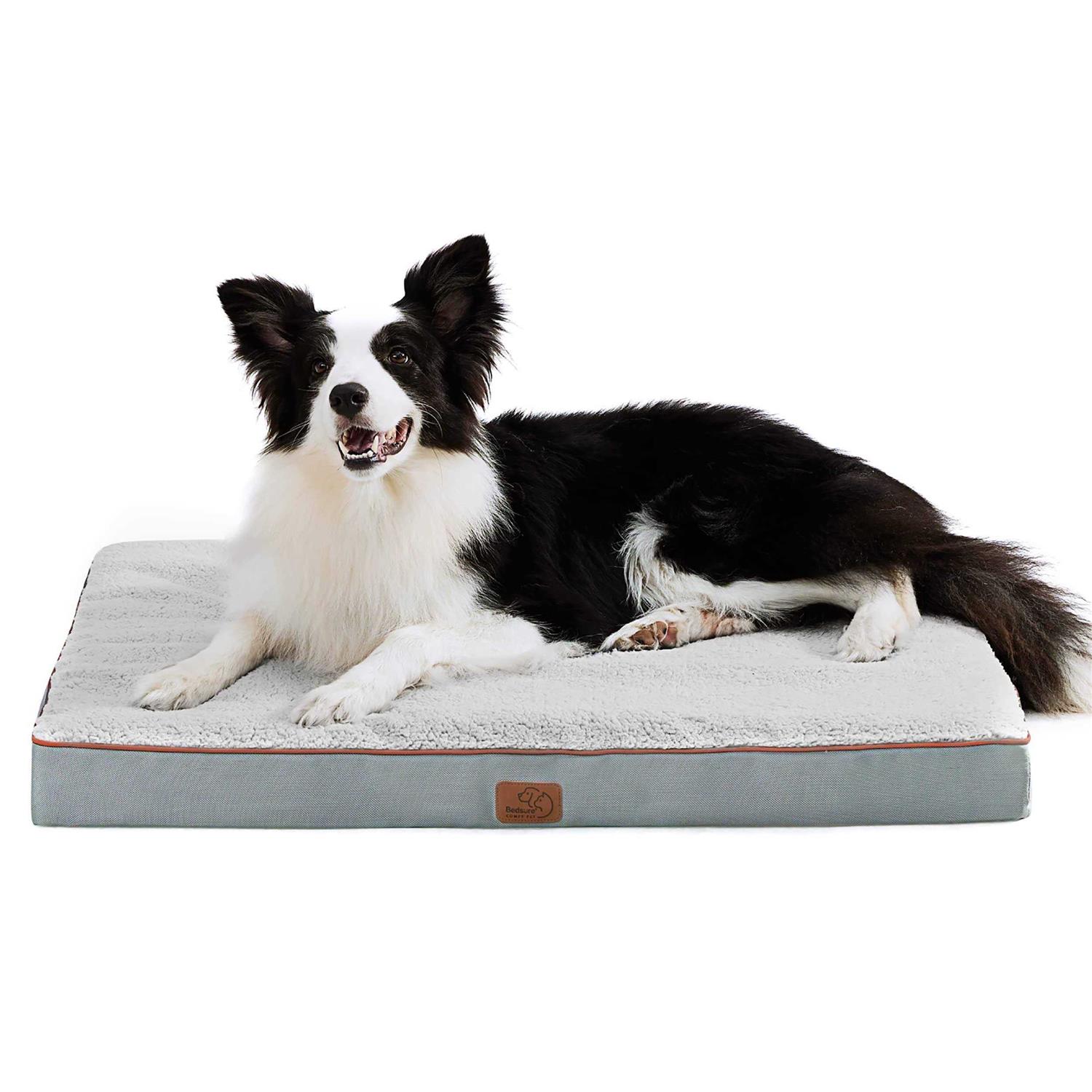 Bedsure Dog Bed for Large Dogs Orthopedic Waterproof Dog Beds with Removable Washable Cover - Healthber