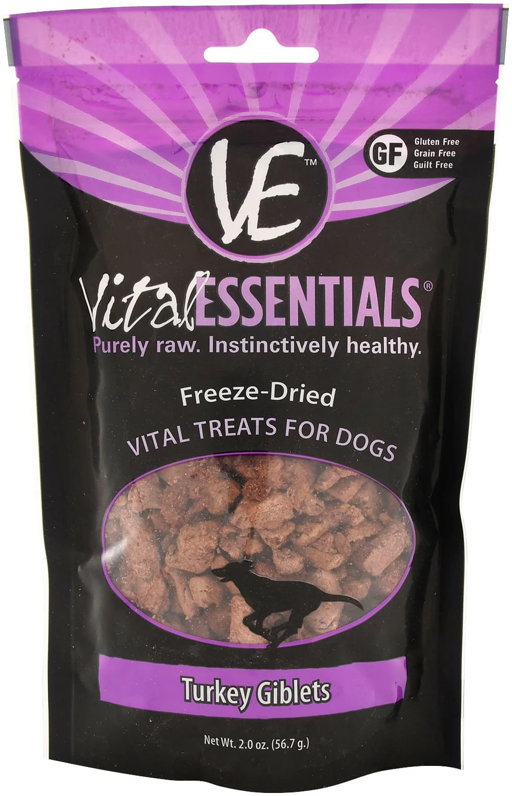 Vital Essentials Freeze-Dried Turkey Giblets Dog Treats - Healthber