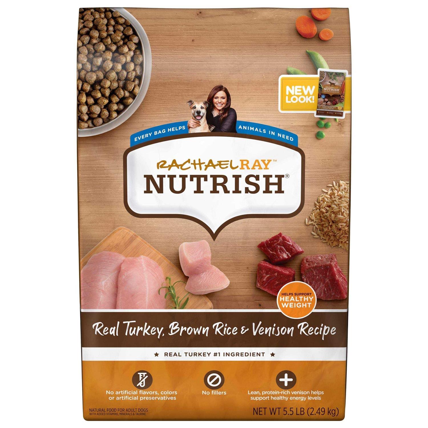 Rachael Ray Nutrish Real Turkey Brown Rice & Venison Recipe Dry Dog Food - Healthber