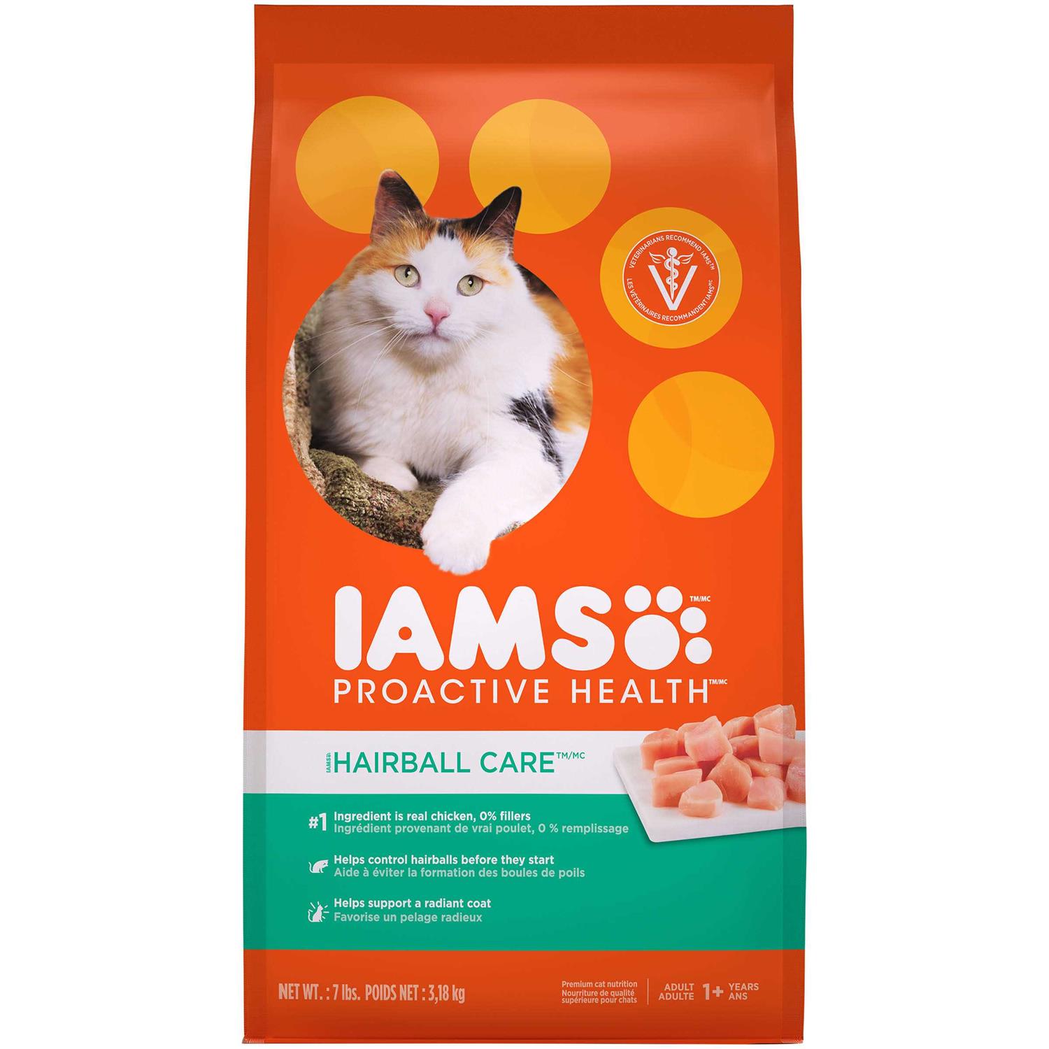IAMS ProActive Health Hairball Care Adult Cat Dry Food - Healthber