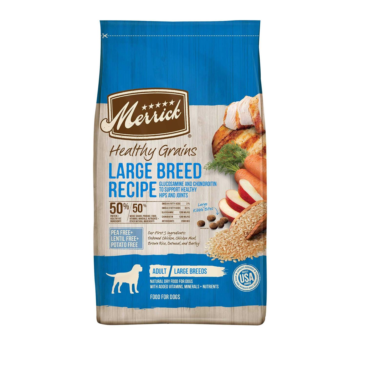Merrick Healthy Grains Dry Dog Food Large Breed Recipe - Healthber