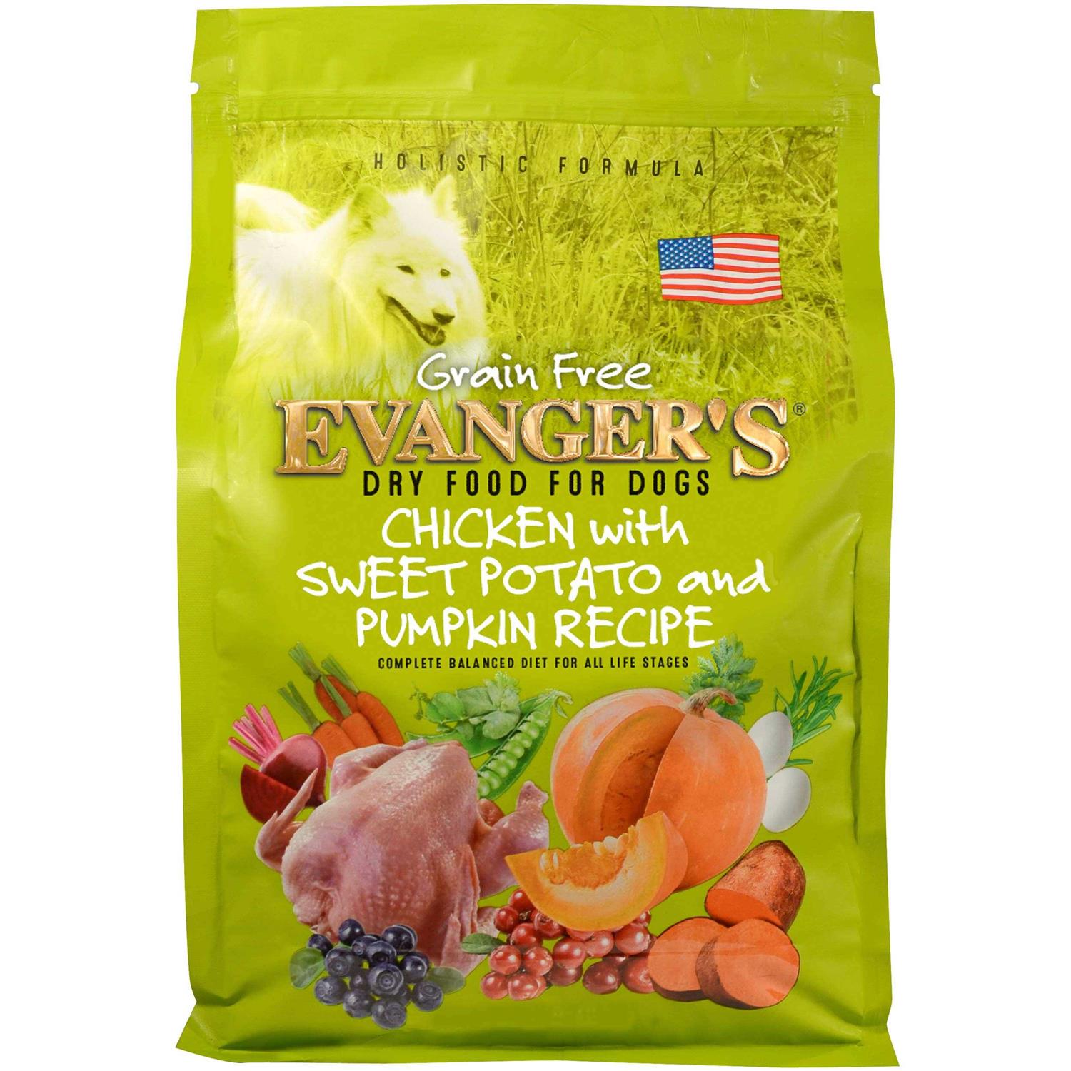Evanger’s Chicken Sweet Potato & Pumpkin Grain Free Dry Dog Food - Healthber