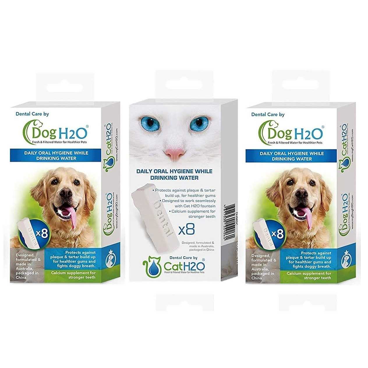 Cat H2O & Dog H2O Dental Care Tablets - Healthber