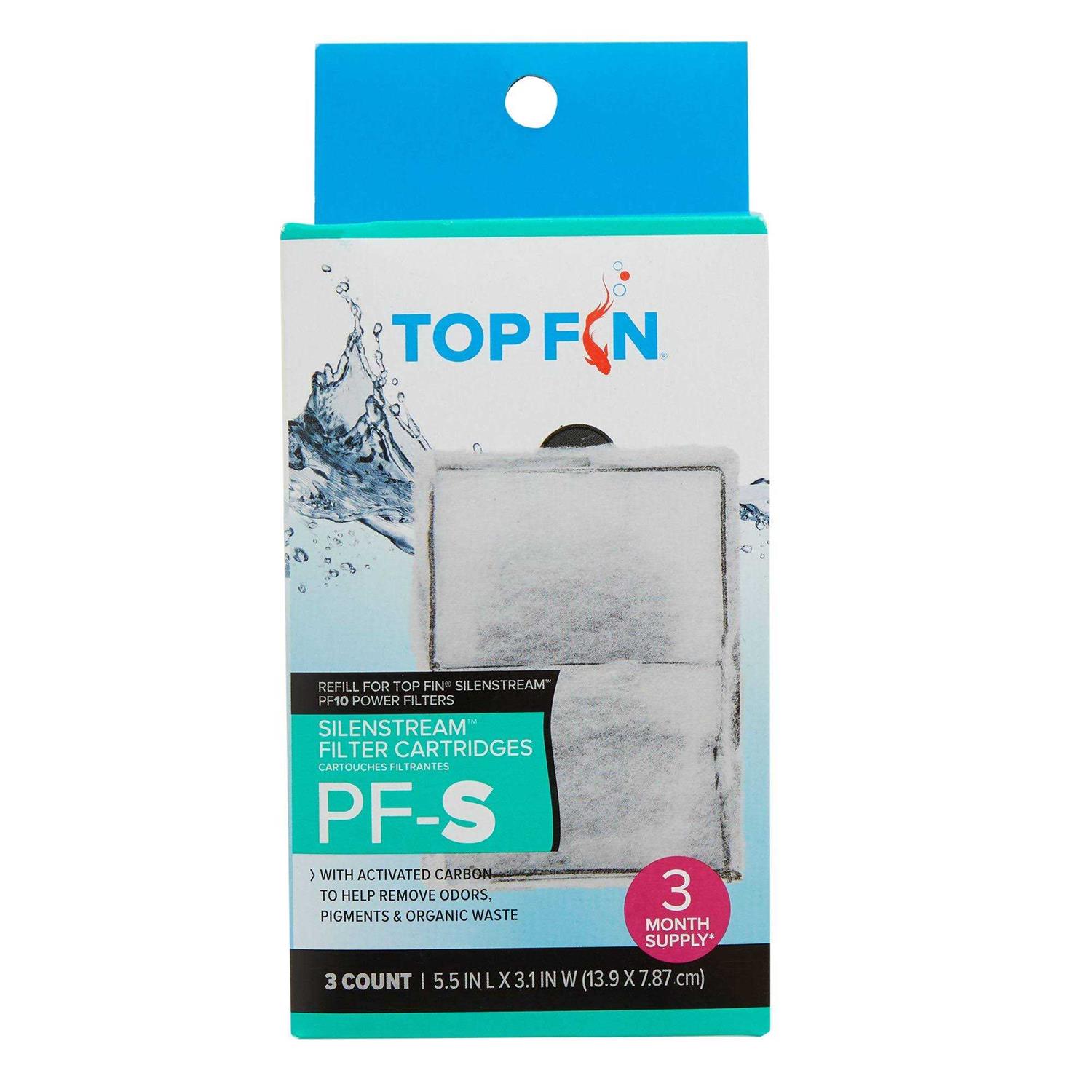 Top Fin Silenstream PF-S Small Filter Cartridges Refill for PF10 Power Filters - Healthber