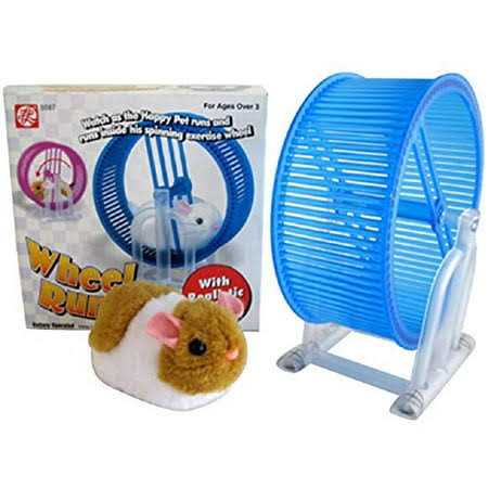 Abl Happy Hamster Pet With Wheel Runner Battery Operated Kid’s Toy - Healthber