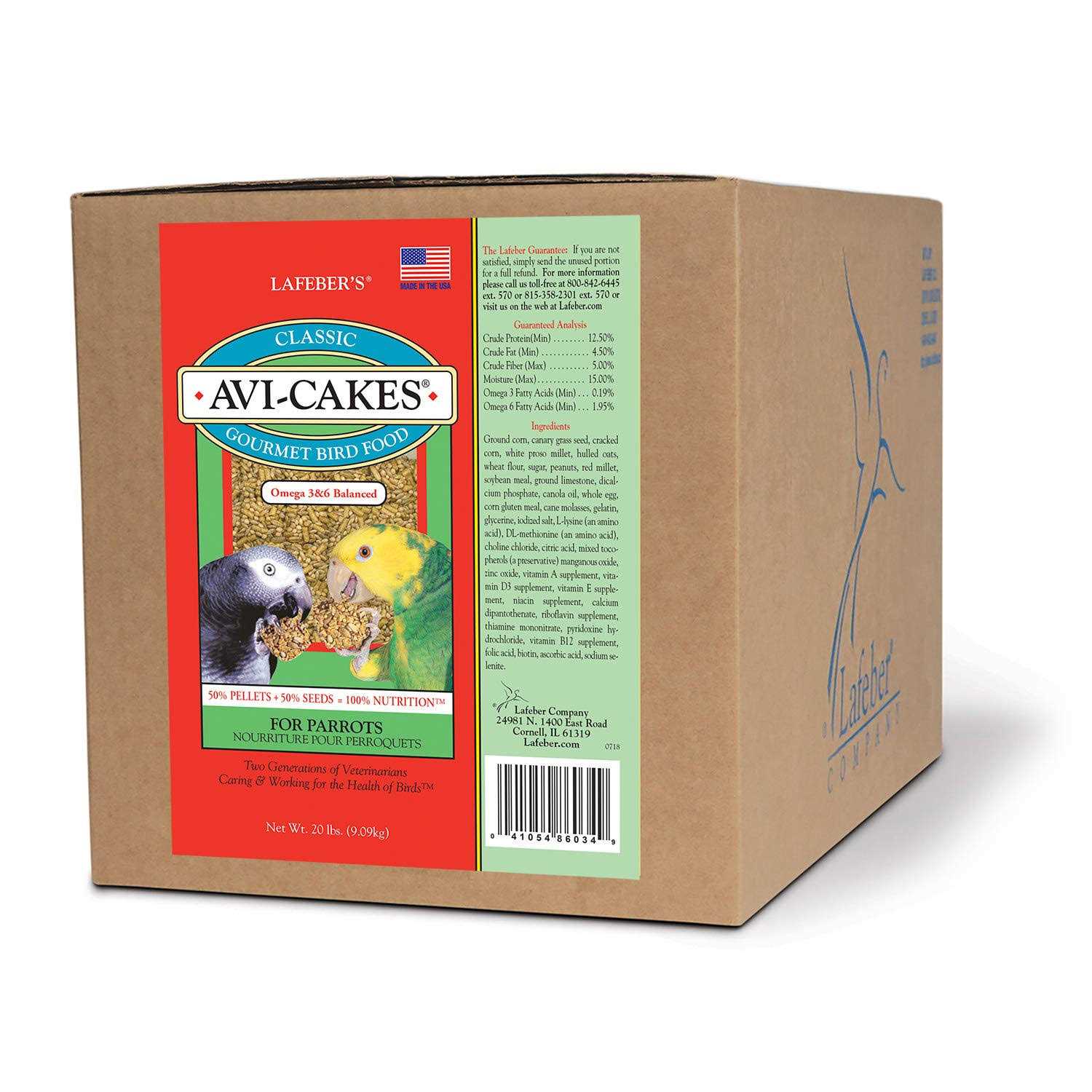 Lafeber Classic Avi-Cakes Parrot Food - Healthber