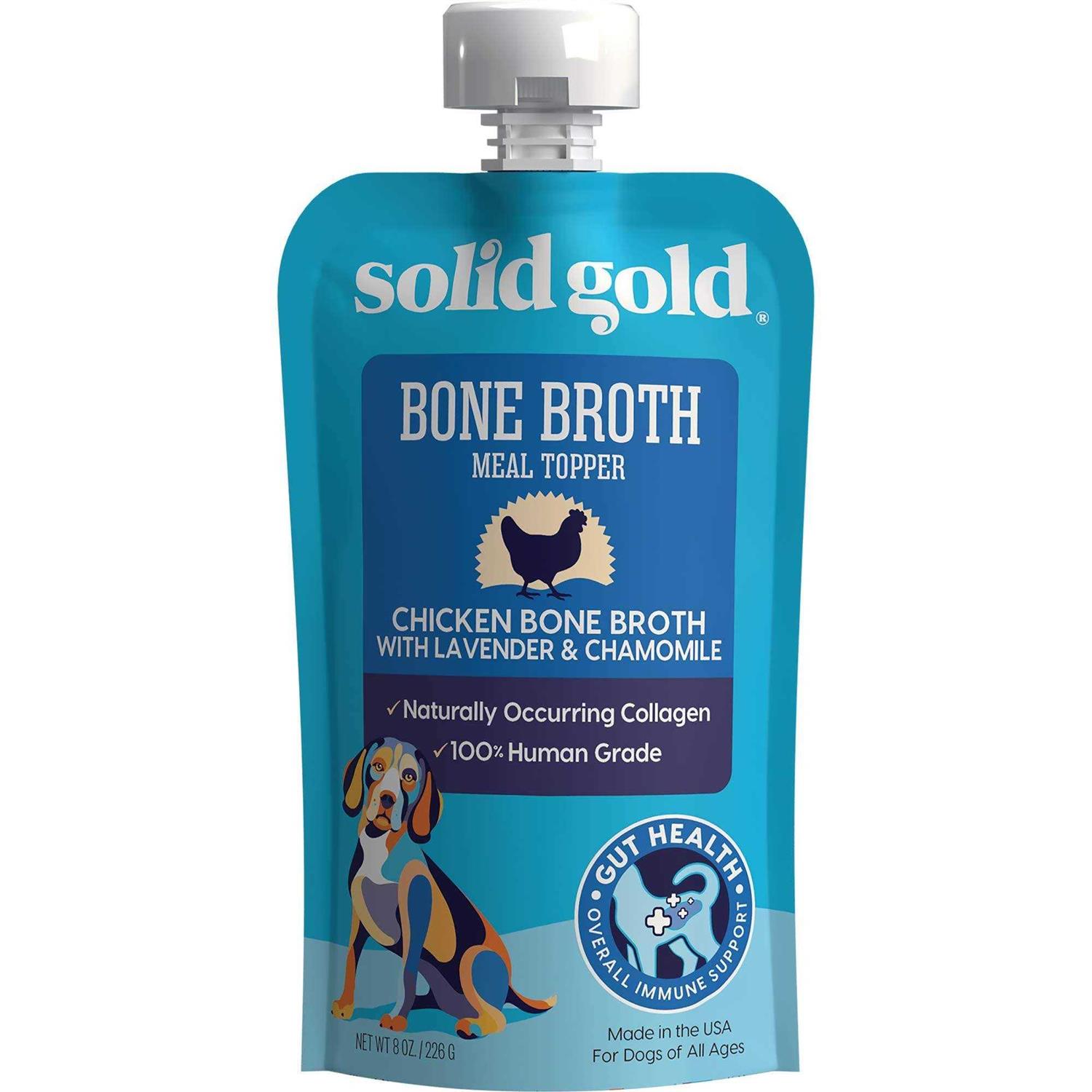 Solid Gold Chicken Bone Broth with Lavender & Chamomile Dog Food Topper - Healthber