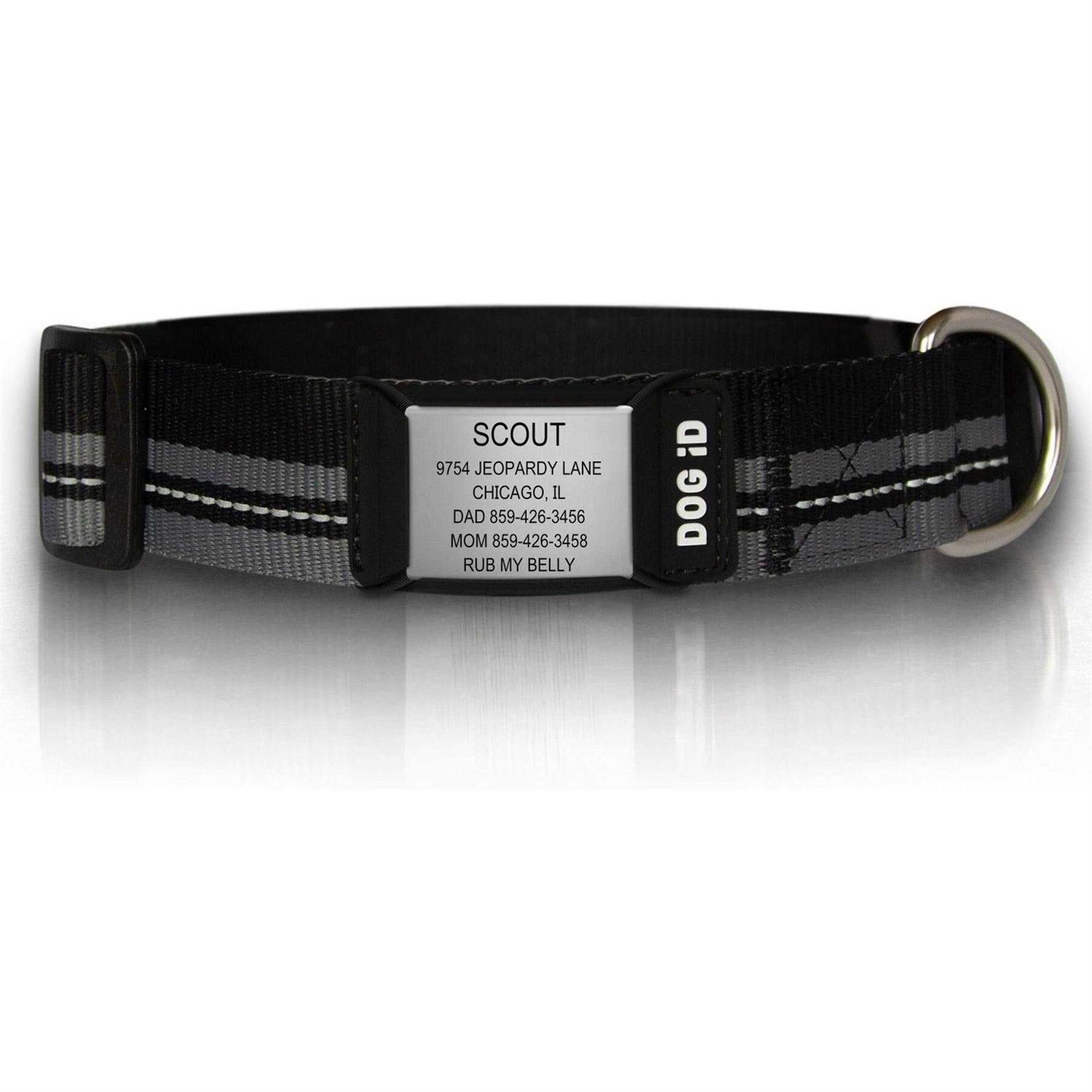 Road ID The Rock Solid Personalized ID Tag Dog Collar - Healthber