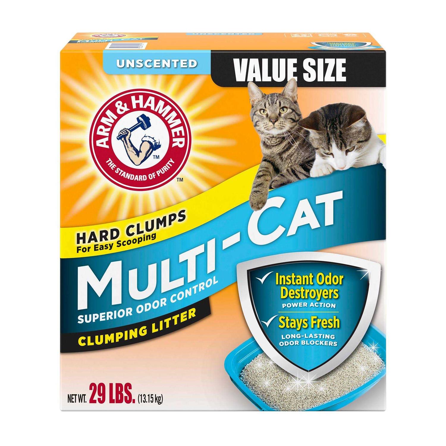 Arm & Hammer Multi Cat Clumping Litter Unscented - Healthber