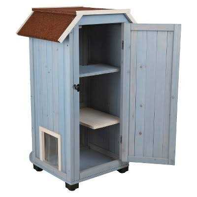 TRIXIE 3-Story Outdoor Cat House - Healthber